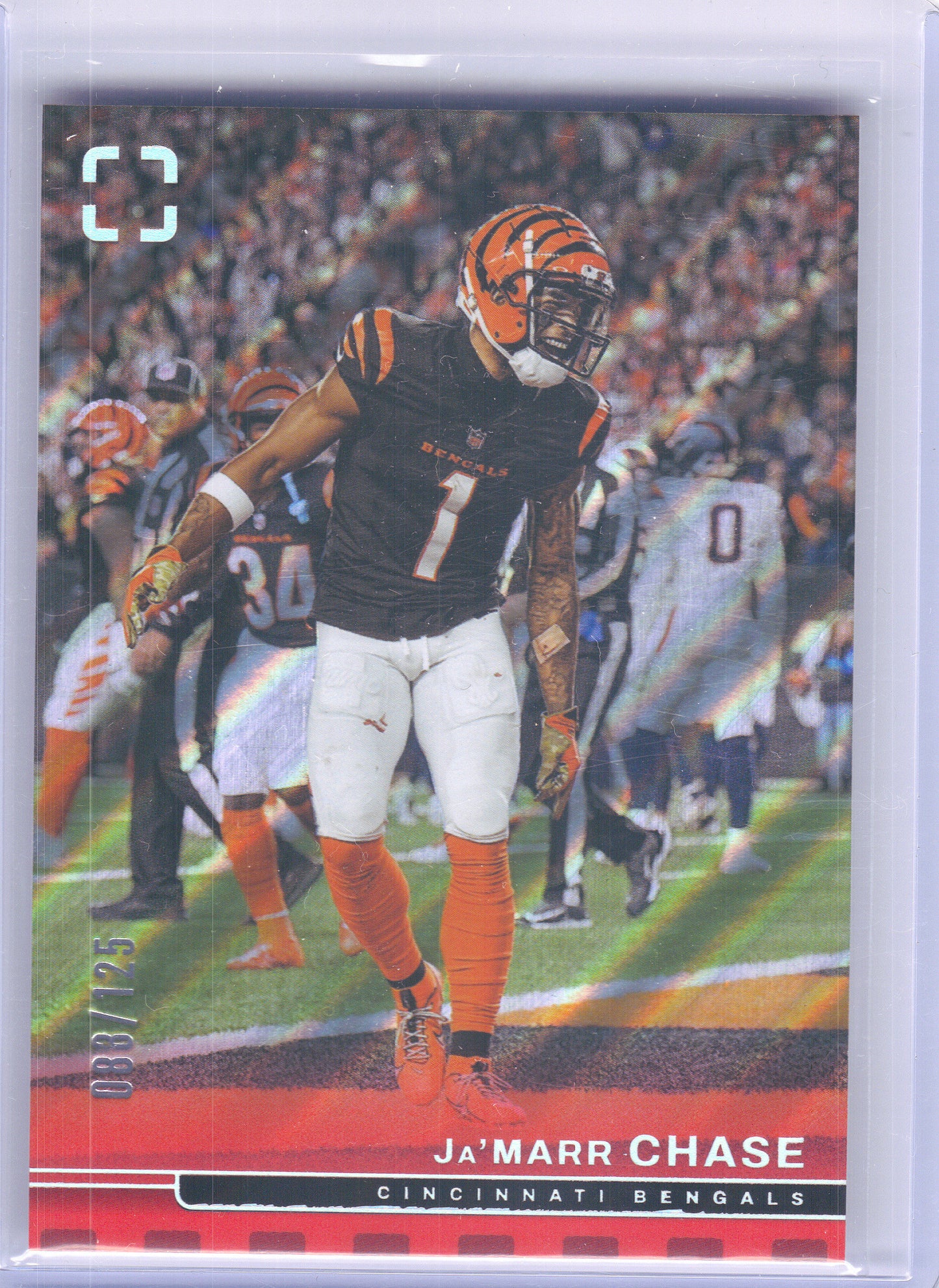 2025 Panini Photogenic #56 Ja'Marr Chase Red #/125 Cincinnati Bengals SN