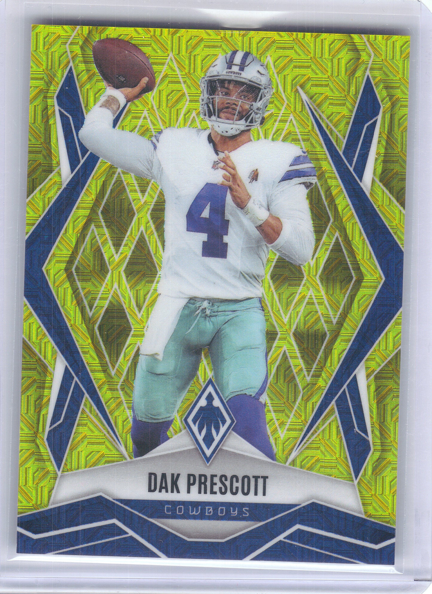 2025 Panini Phoenix #29 Dak Prescott Yellow Mojo Prizm #/35 Dallas Cowboys SN