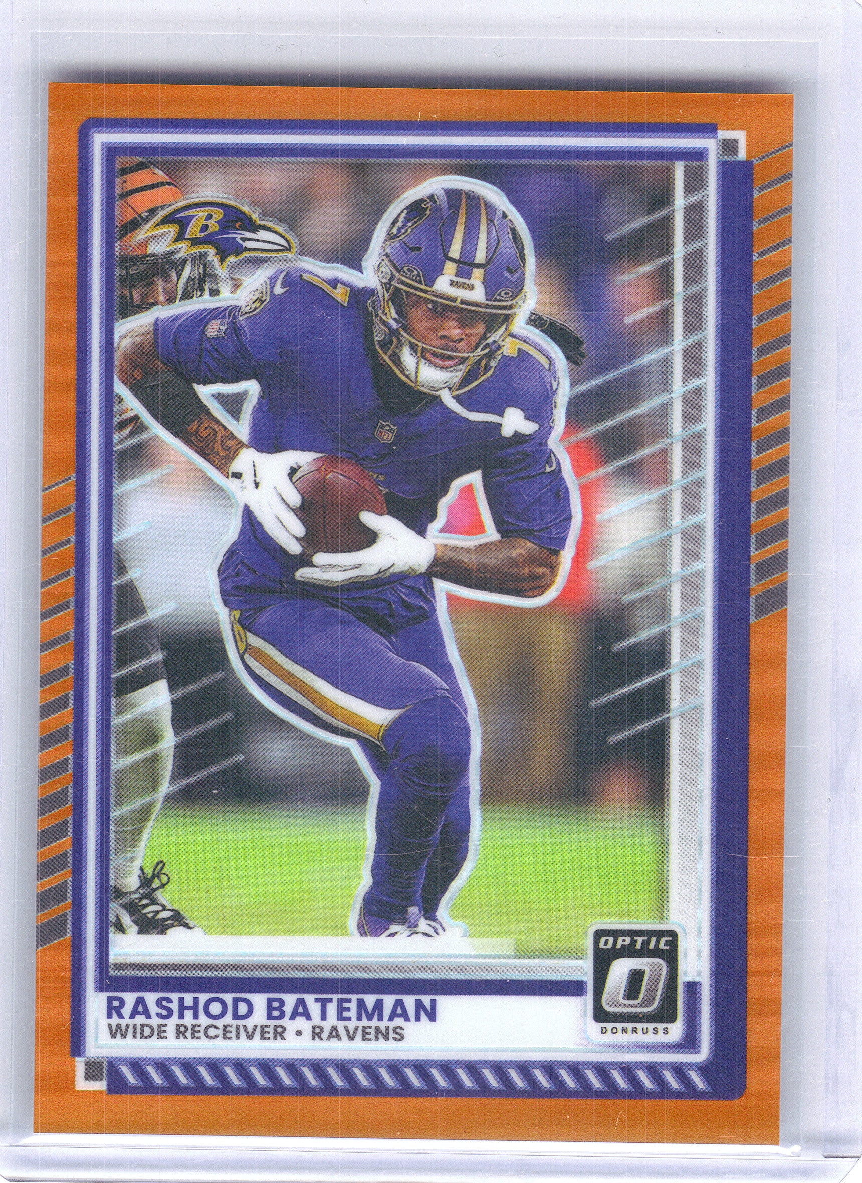 2025 Donruss Optic #20 Rashod Bateman Orange #/299 Baltimore Ravens SN
