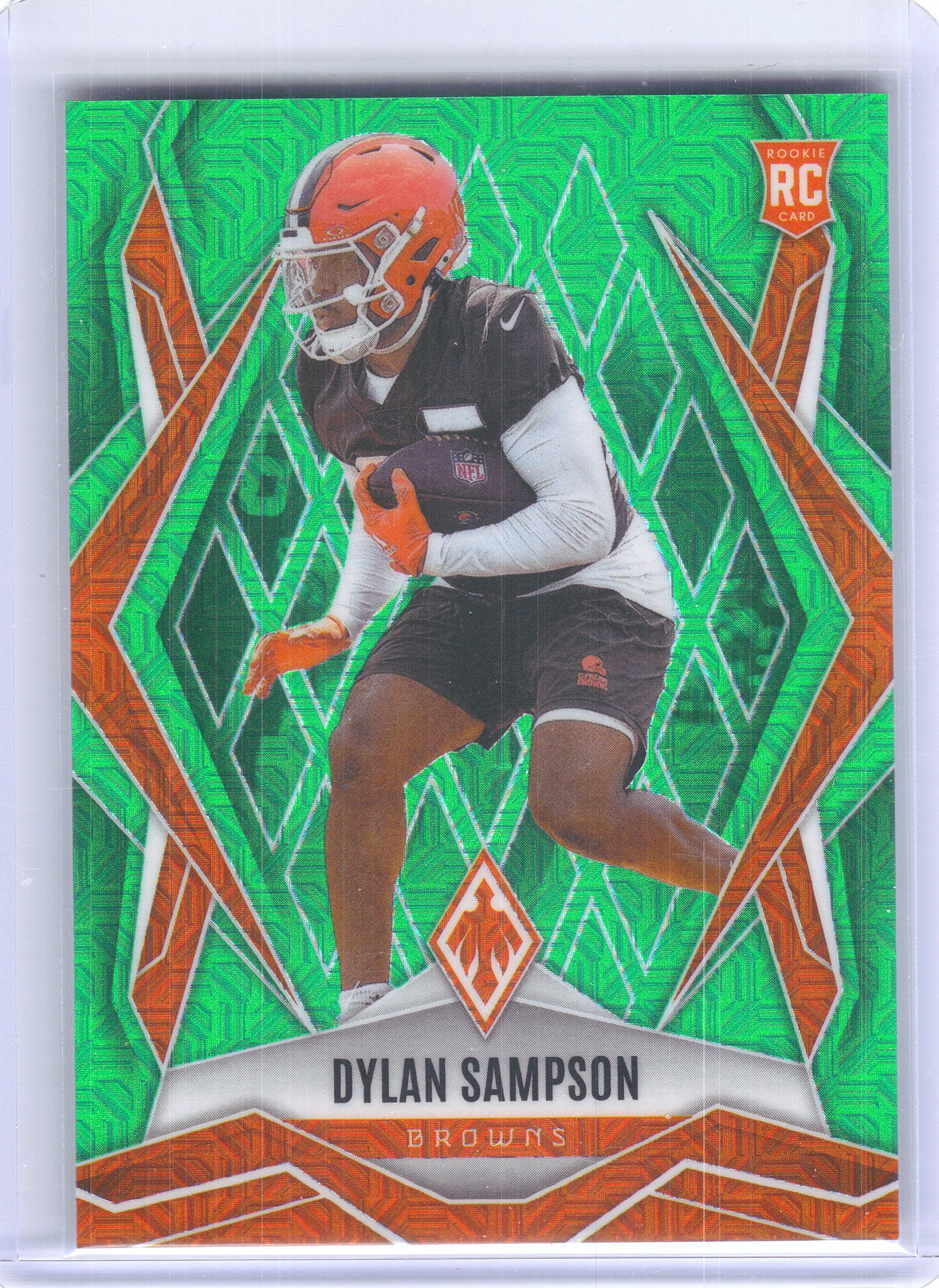 2025 Panini Phoenix #250 Dylan Sampson Lime Green Mojo Prizm #/75 Cleveland Browns SN,RC
