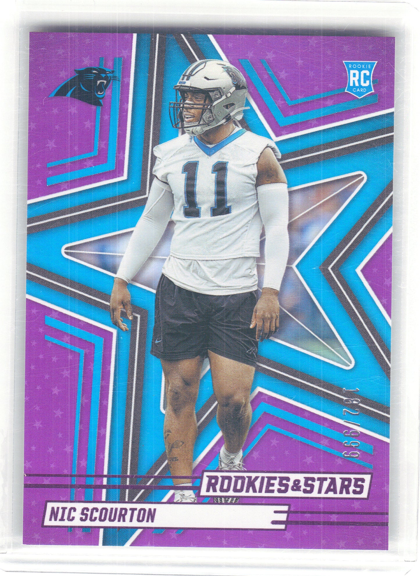 2025 Panini Rookies & Stars #162 Nic Scourton Purple #/999 Carolina Panthers SN,RC