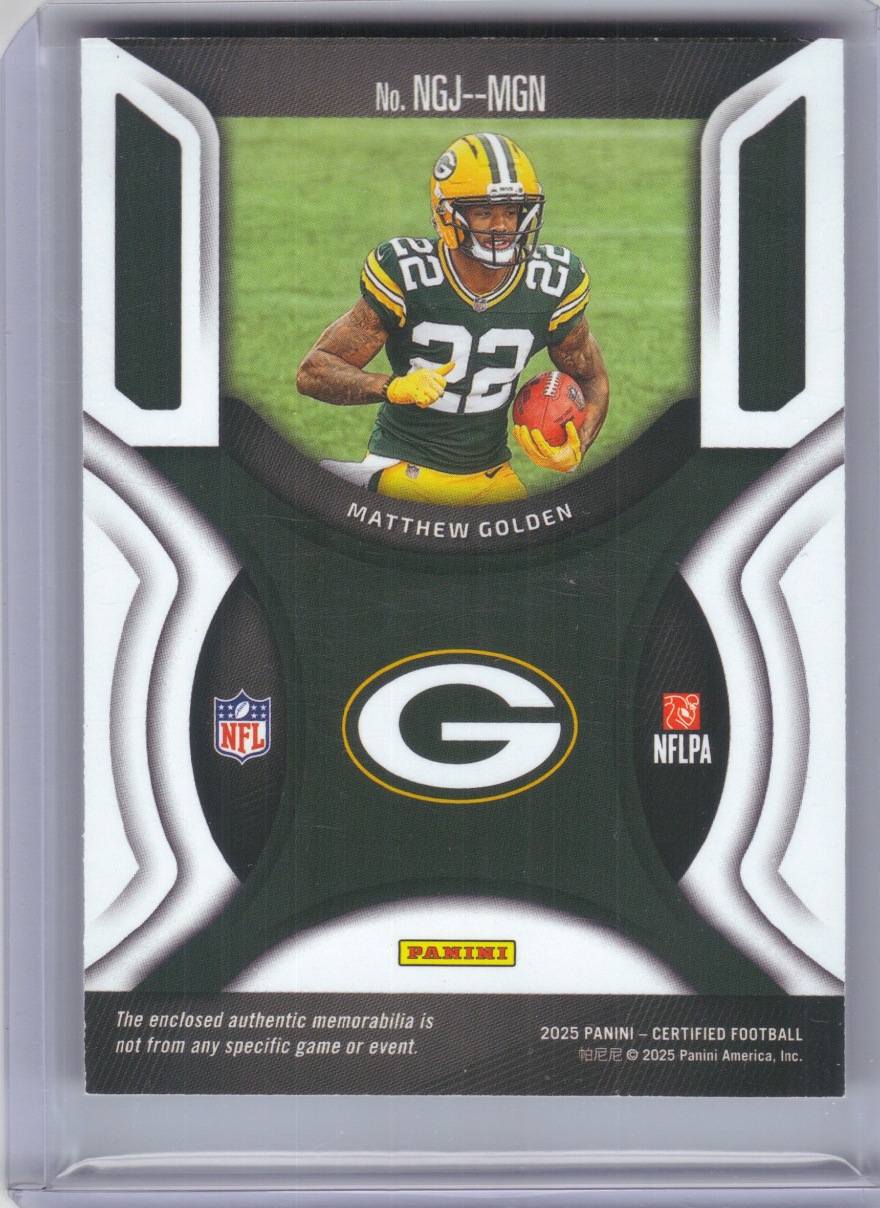 2025 Panini Certified #NGJ--MGN Matthew Golden New Generation Jerseys Mirror Purple #/399 Green Bay Packers SN,MEM