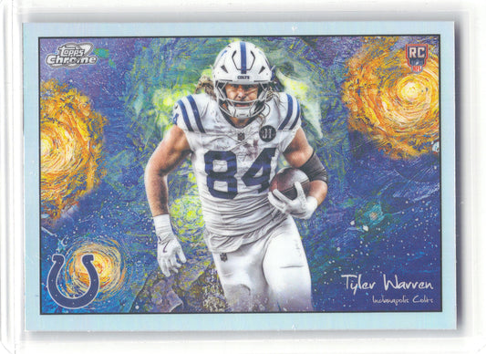 2025 Topps Chrome Cosmic #STN-10 Tyler Warren Stars in the Night Indianapolis Colts
