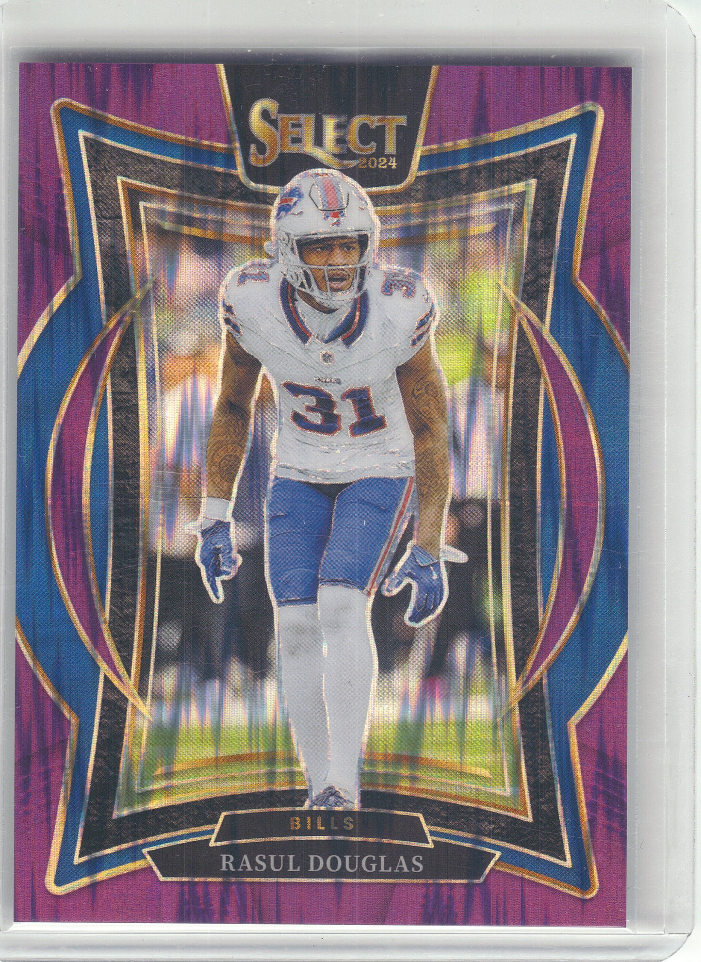 2024 Panini Select #89 Rasul Douglas Purple Prizm Shock #/360 Buffalo Bills SN
