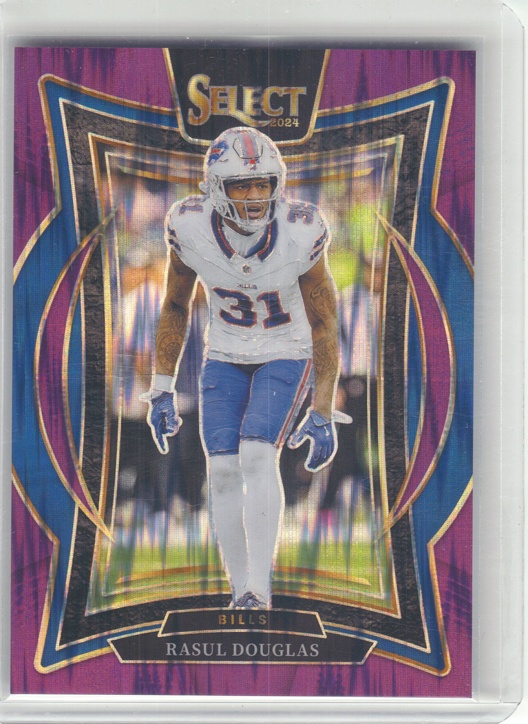2024 Panini Select #89 Rasul Douglas Purple Prizm Shock #/360 Buffalo Bills SN