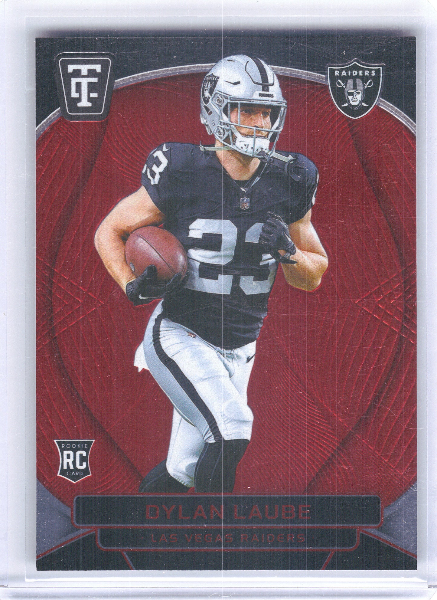 2024 Panini Totally Certified #122 Dylan Laube Mirror Red #/249 Las Vegas Raiders SN,RC