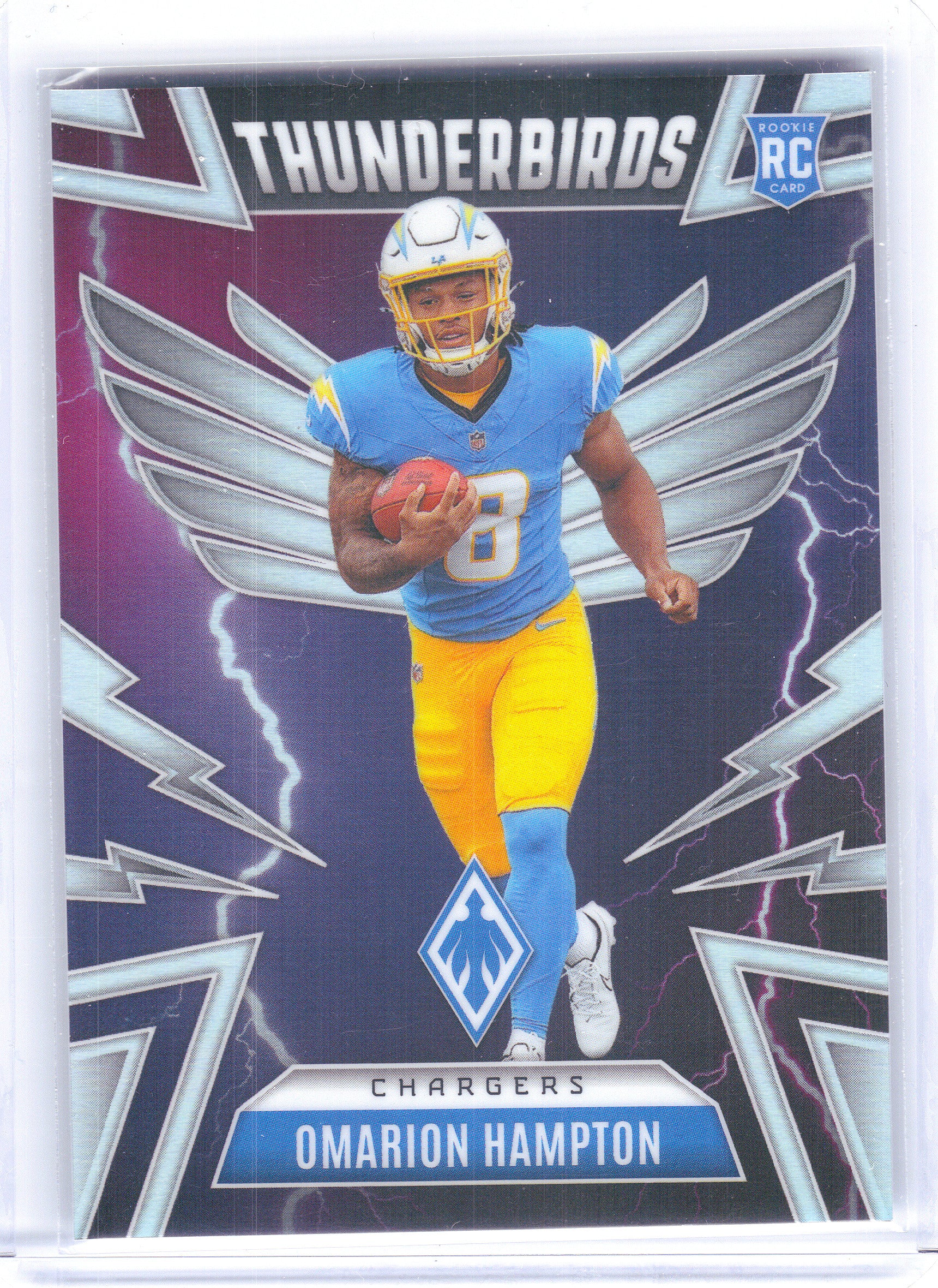 2025 Panini Phoenix #28 Omarion Hampton Thunderbirds Los Angeles Chargers