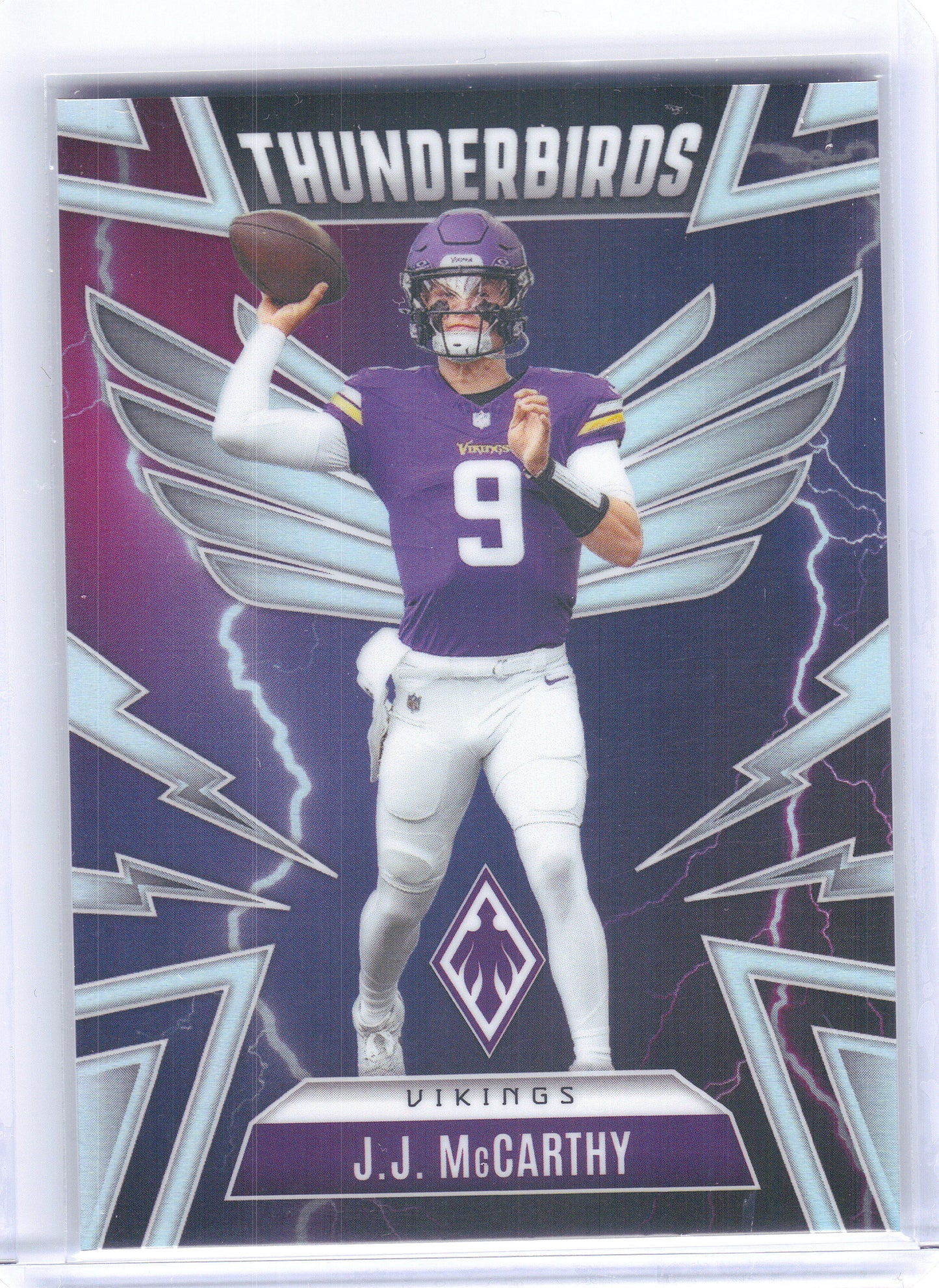 2025 Panini Phoenix #33 J.J. McCarthy Thunderbirds Minnesota Vikings