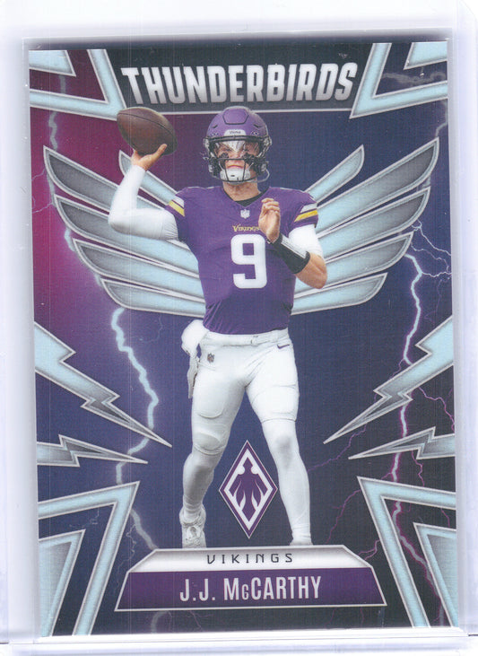 2025 Panini Phoenix #33 J.J. McCarthy Thunderbirds Minnesota Vikings