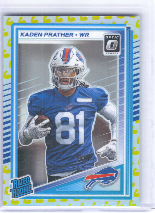 2025 Donruss Optic #291 Kaden Prather Flex #/199 Buffalo Bills SN,RC