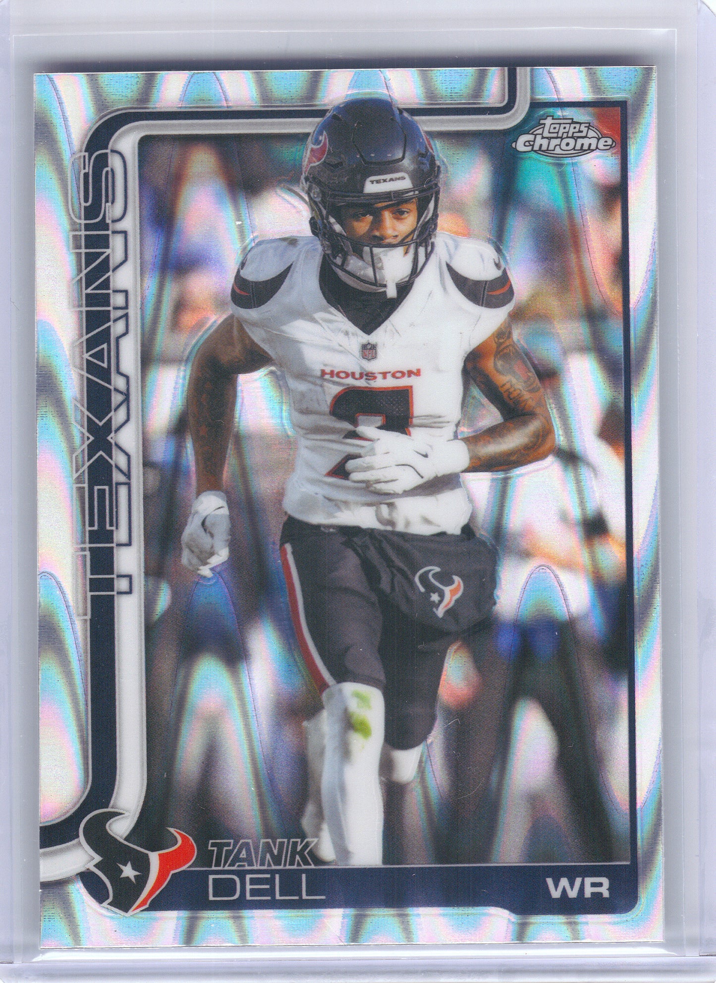 2025 Topps Chrome #123 Tank Dell Ray Wave Refractor Houston Texans