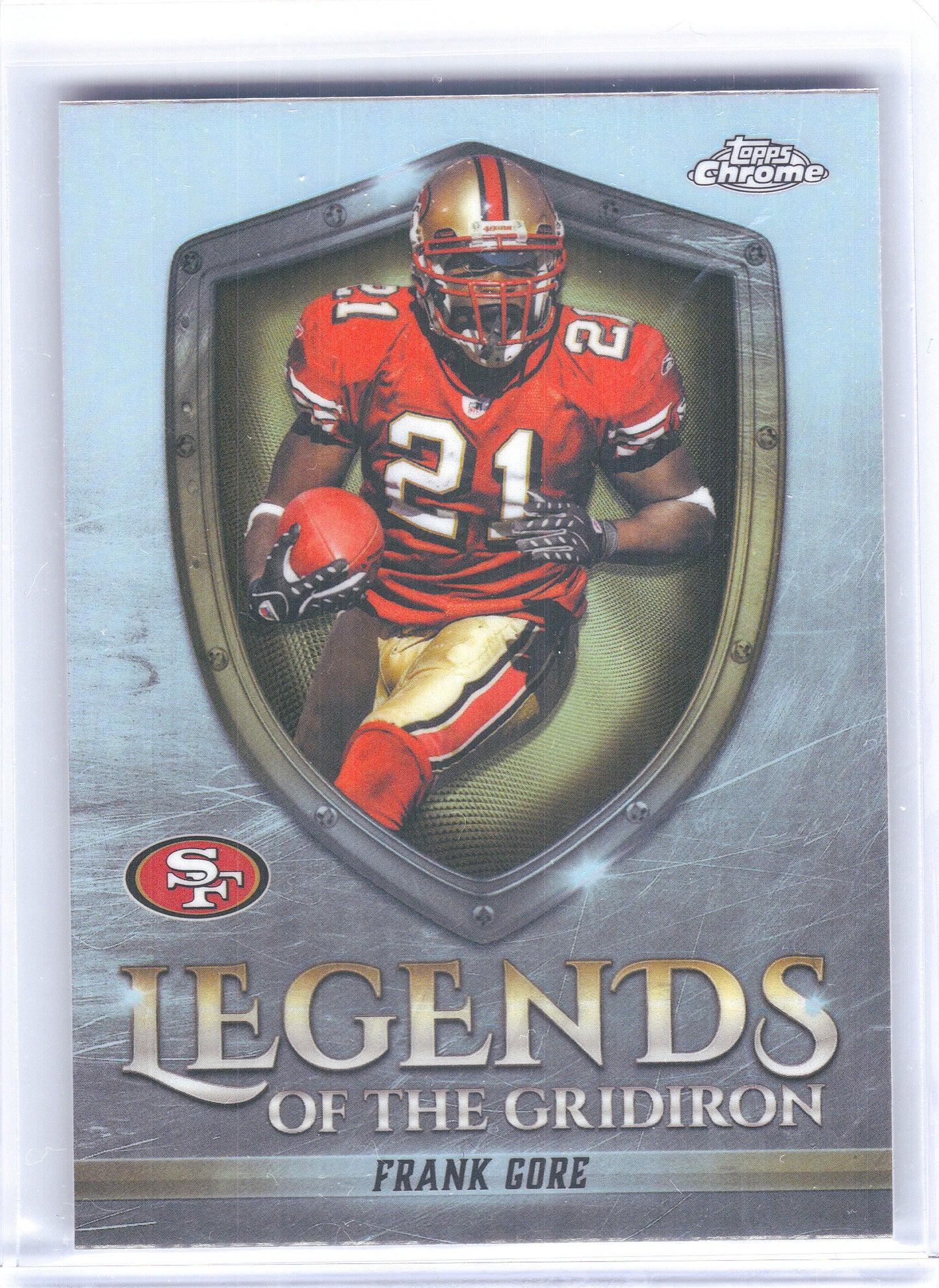 2025 Topps Chrome #LOG-18 Frank Gore Legends of the Gridiron Refractor San Francisco 49ers