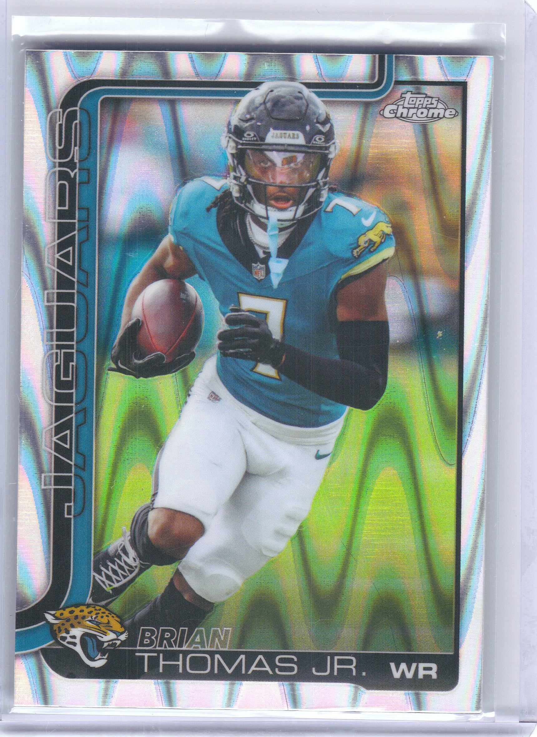2025 Topps Chrome #135 Brian Thomas Jr. Ray Wave Refractor Jacksonville Jaguars