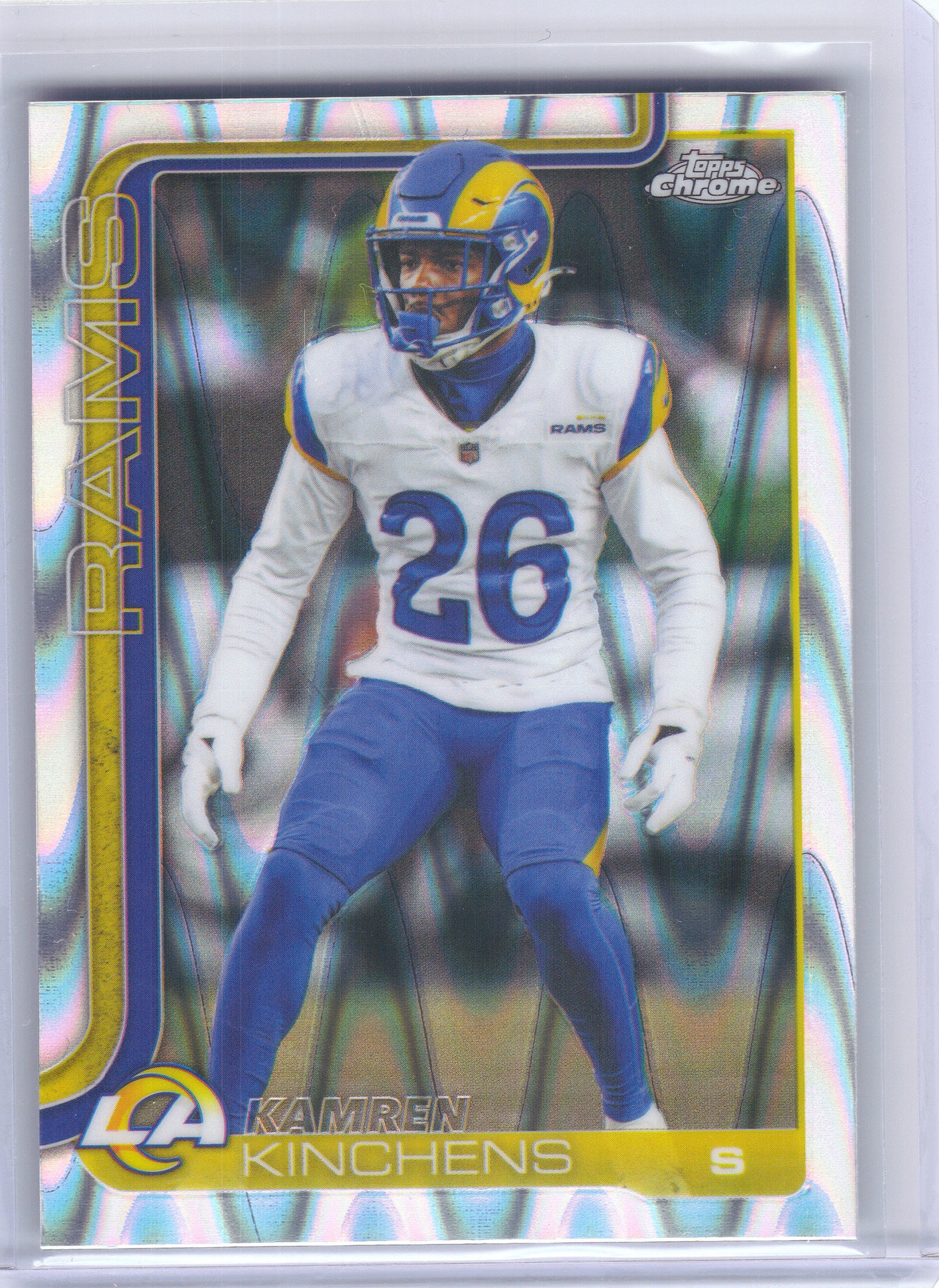 2025 Topps Chrome #174 Kamren Kinchens Ray Wave Refractor Los Angeles Rams