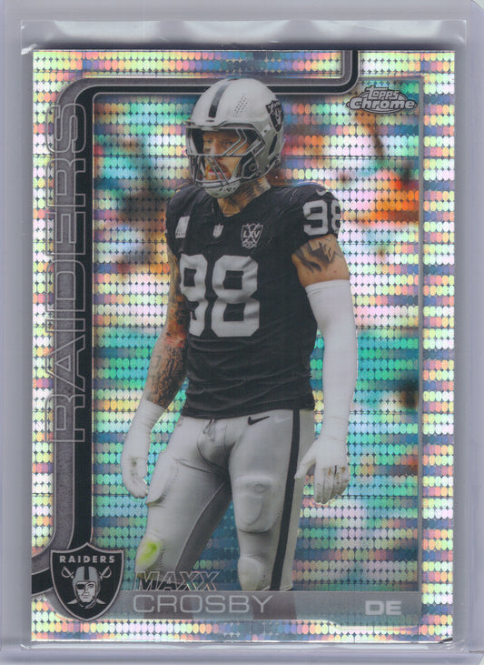2025 Topps Chrome #180 Maxx Crosby Pulsar Refractor Las Vegas Raiders
