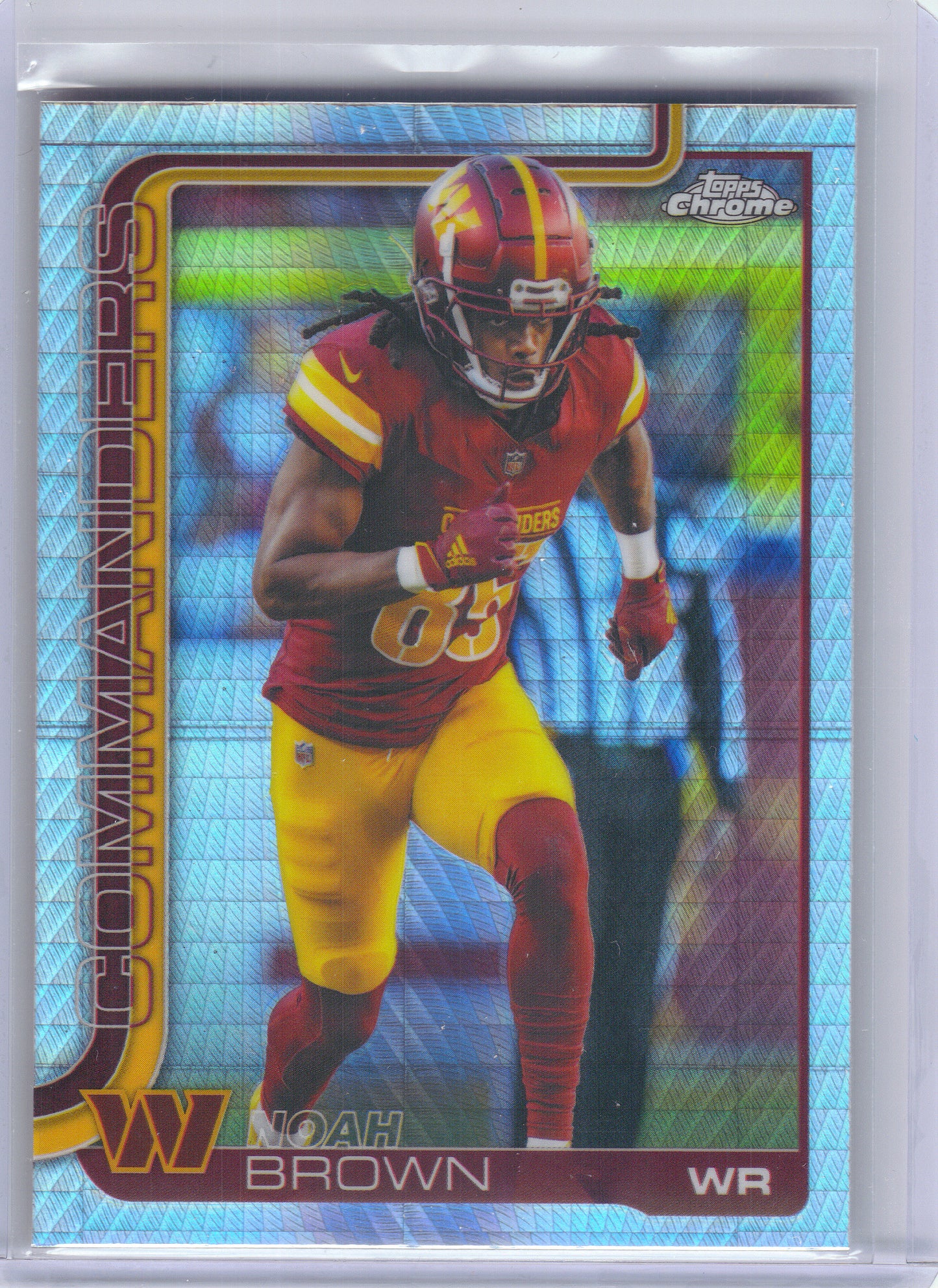 2025 Topps Chrome #293 Noah Brown Prism Refractor Washington Commanders