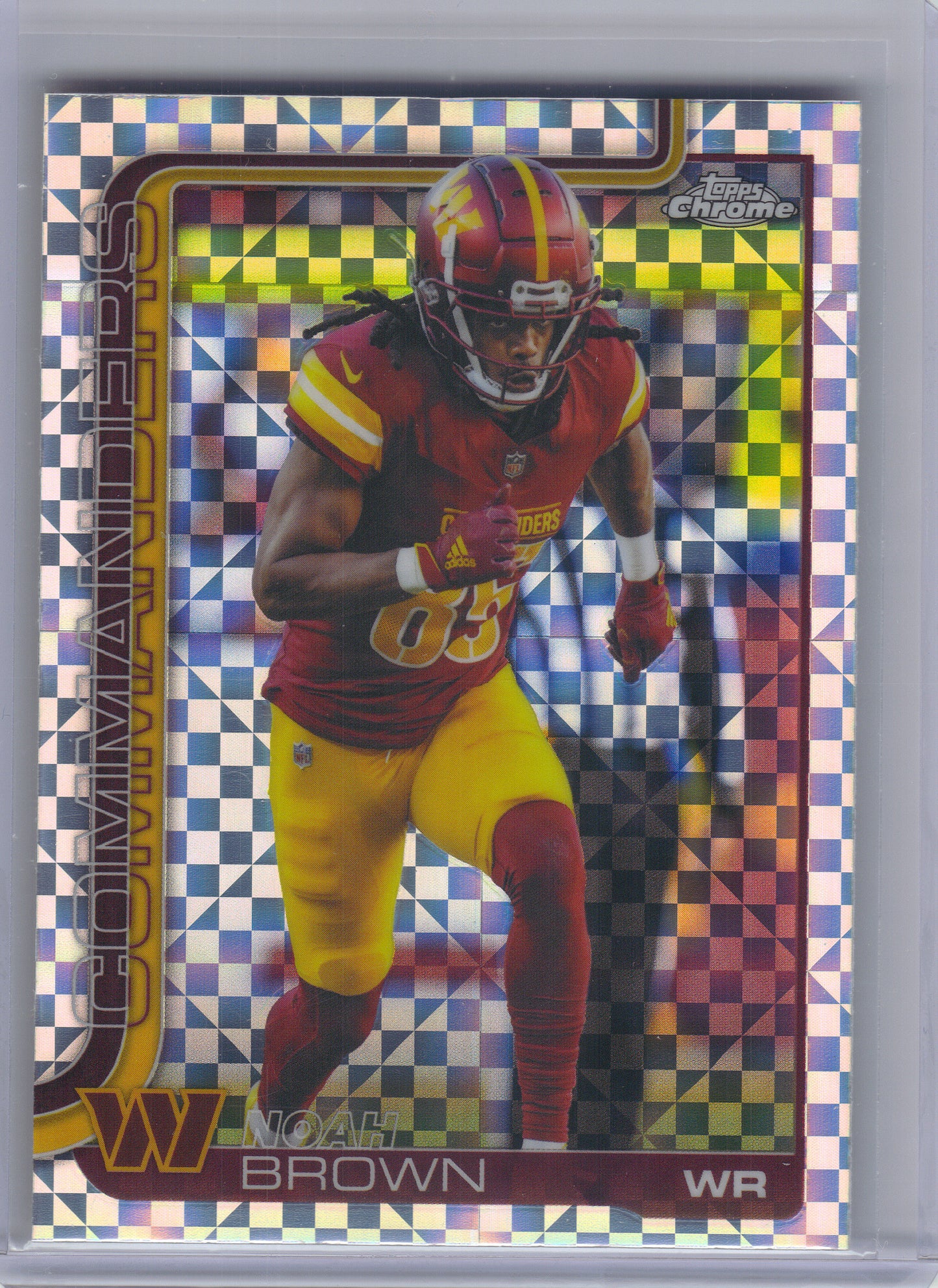 2025 Topps Chrome #293 Noah Brown X-Fractor Washington Commanders