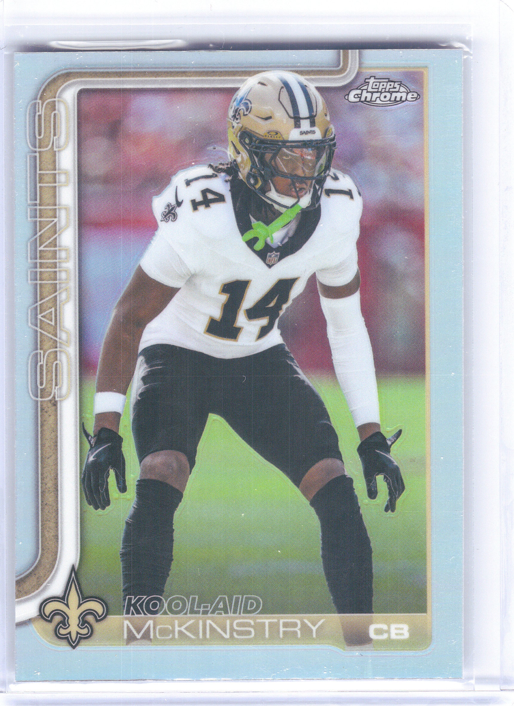 2025 Topps Chrome #224 Kool-Aid McKinstry Refractor New Orleans Saints