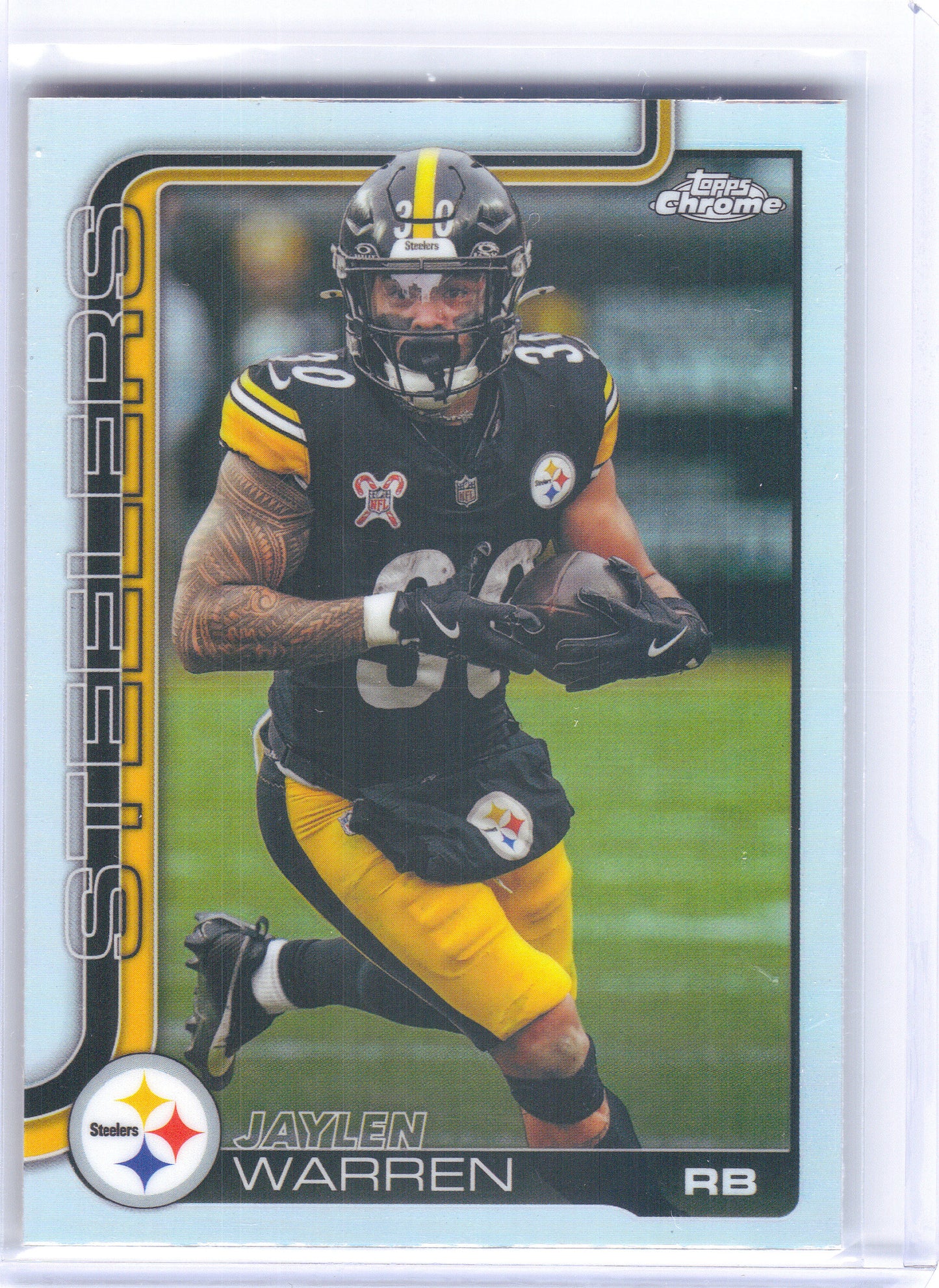2025 Topps Chrome #253 Jaylen Warren Refractor Pittsburgh Steelers