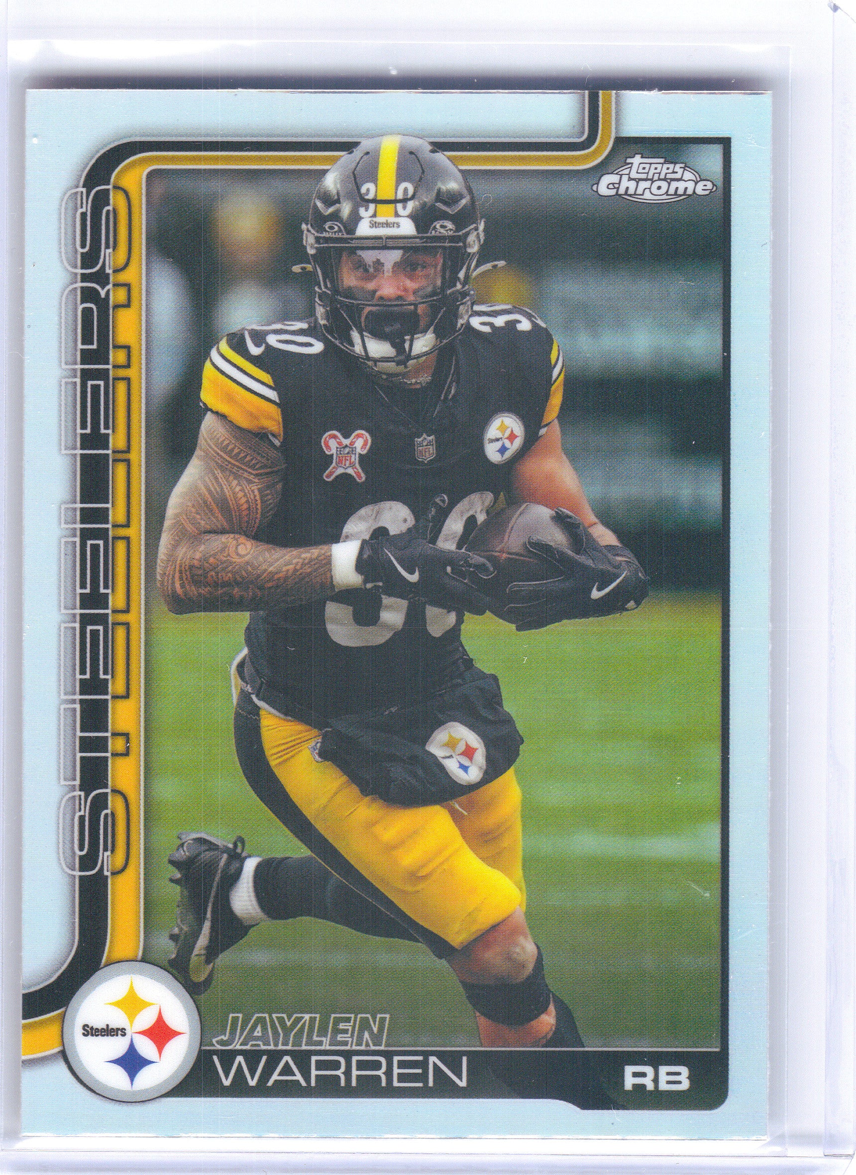 2025 Topps Chrome #253 Jaylen Warren Refractor Pittsburgh Steelers