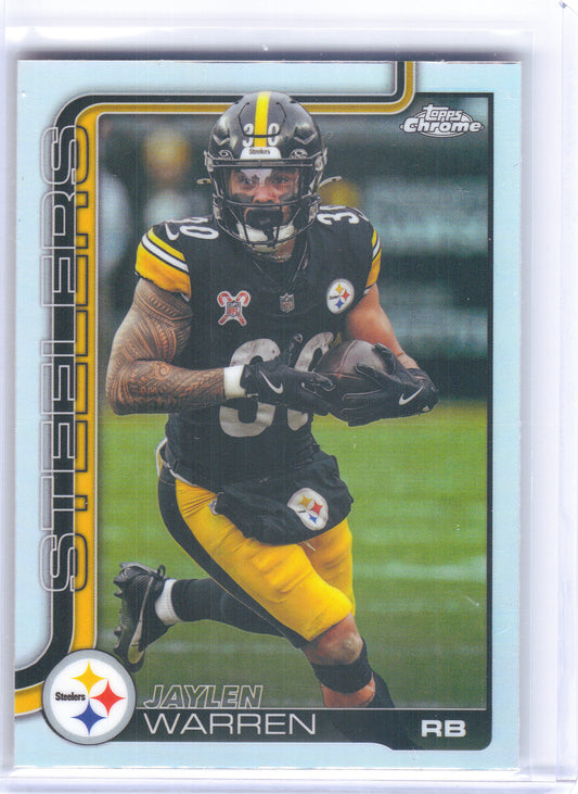 2025 Topps Chrome #253 Jaylen Warren Refractor Pittsburgh Steelers