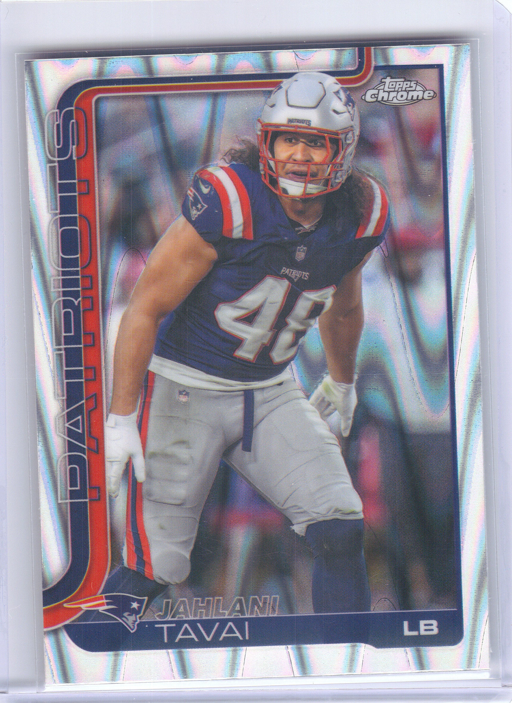 2025 Topps Chrome #213 Jahlani Tavai Ray Wave Refractor New