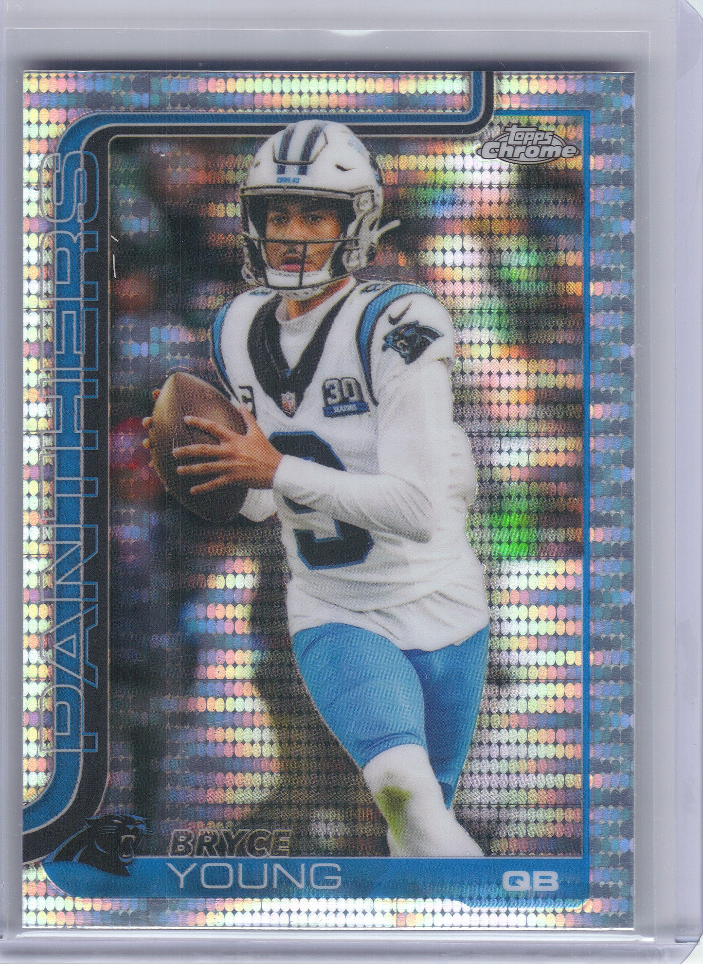 2025 Topps Chrome #40 Bryce Young Pulsar Refractor Carolina Panthers