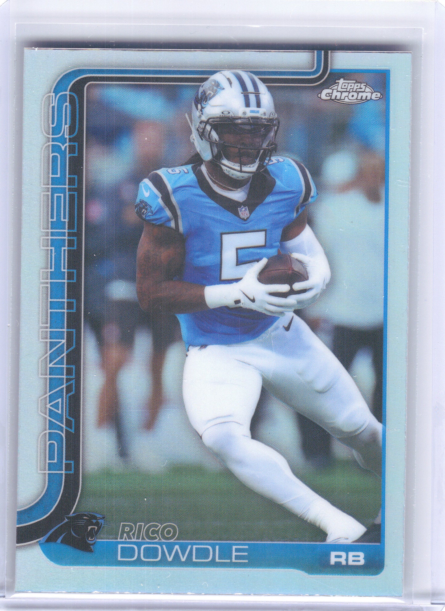 2025 Topps Chrome #43 Rico Dowdle Refractor Carolina Panthers