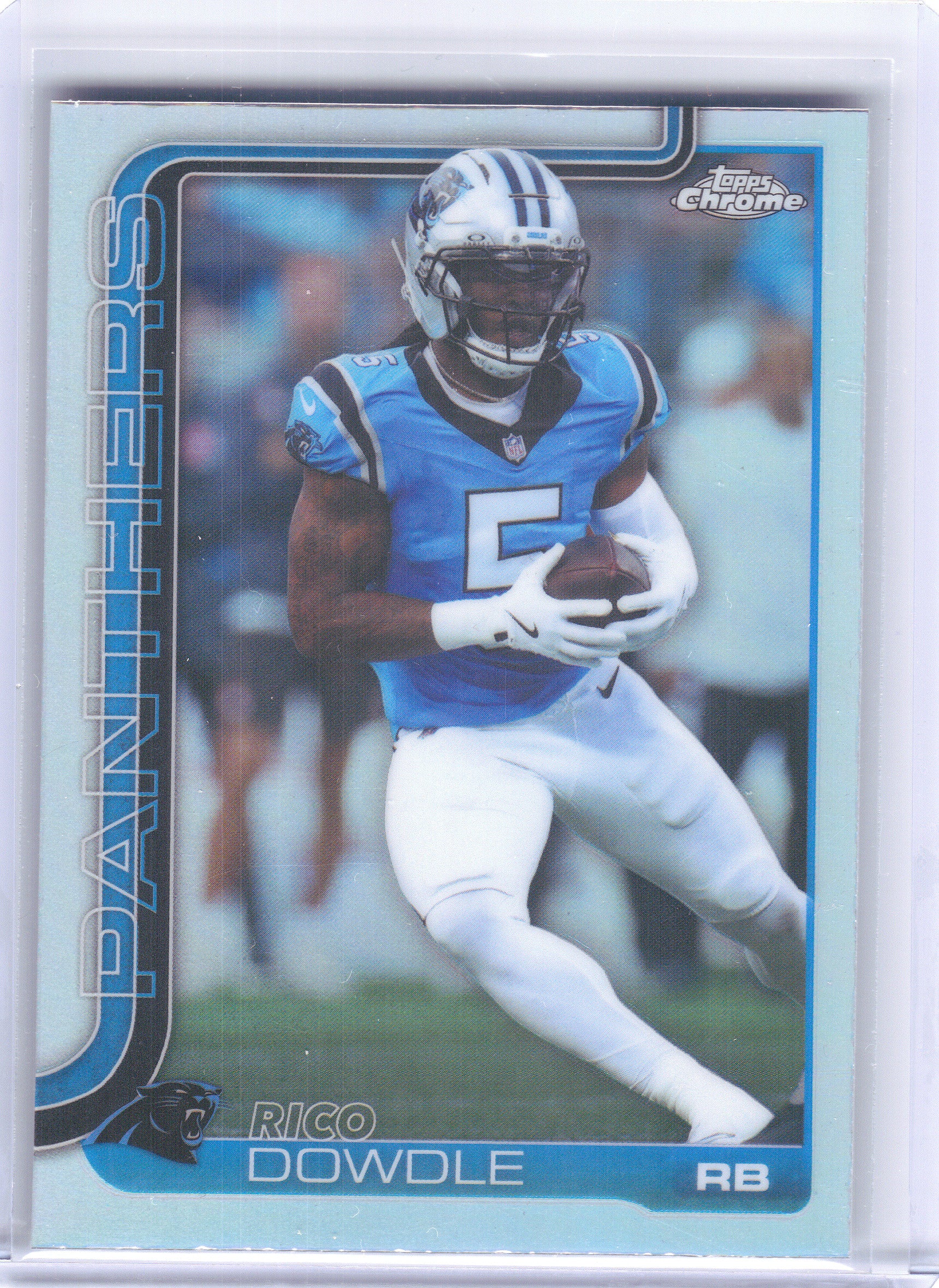 2025 Topps Chrome #43 Rico Dowdle Refractor Carolina Panthers