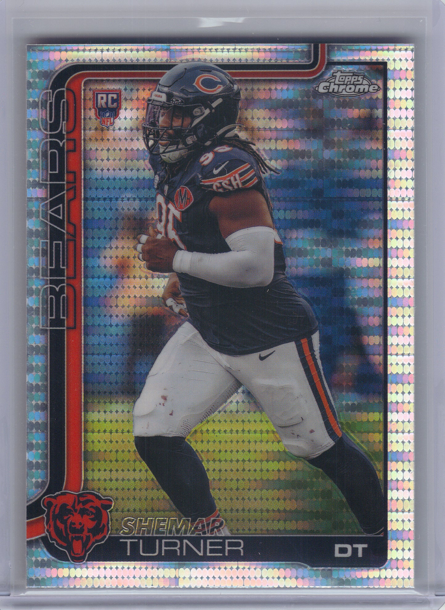 2025 Topps Chrome #303 Shemar Turner Pulsar Refractor Chicago Bears RC