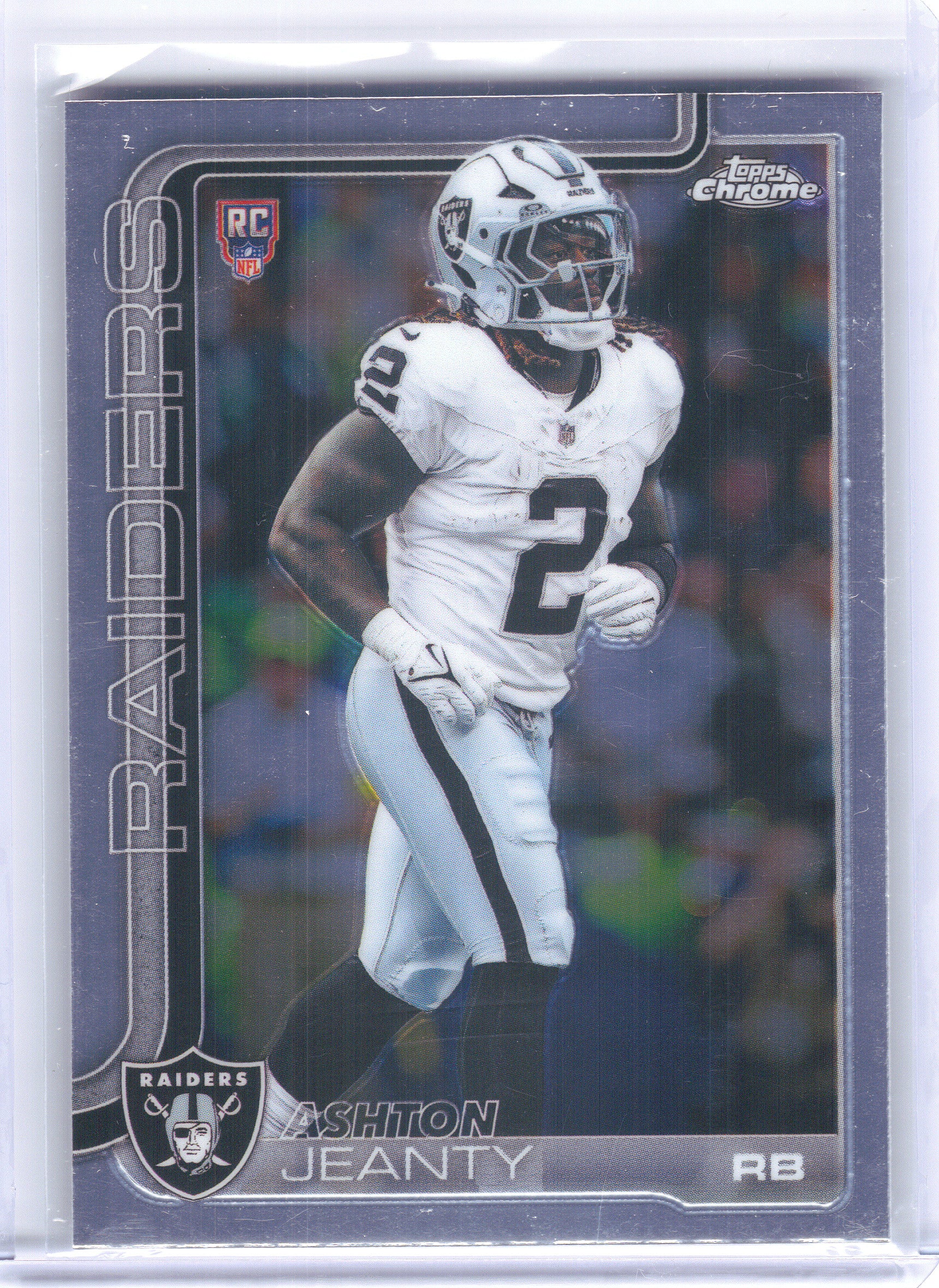 2025 Topps Chrome #322 Ashton Jeanty x Las Vegas Raiders RC