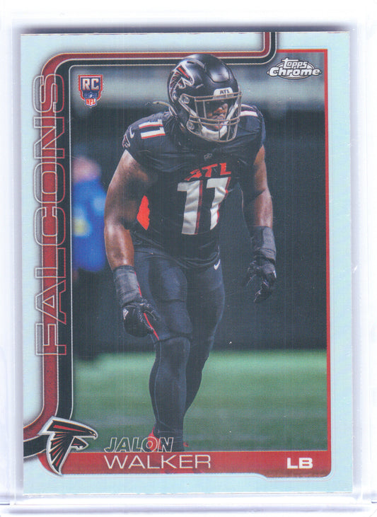 2025 Topps Chrome #354 Jalon Walker Refractor Atlanta Falcons RC