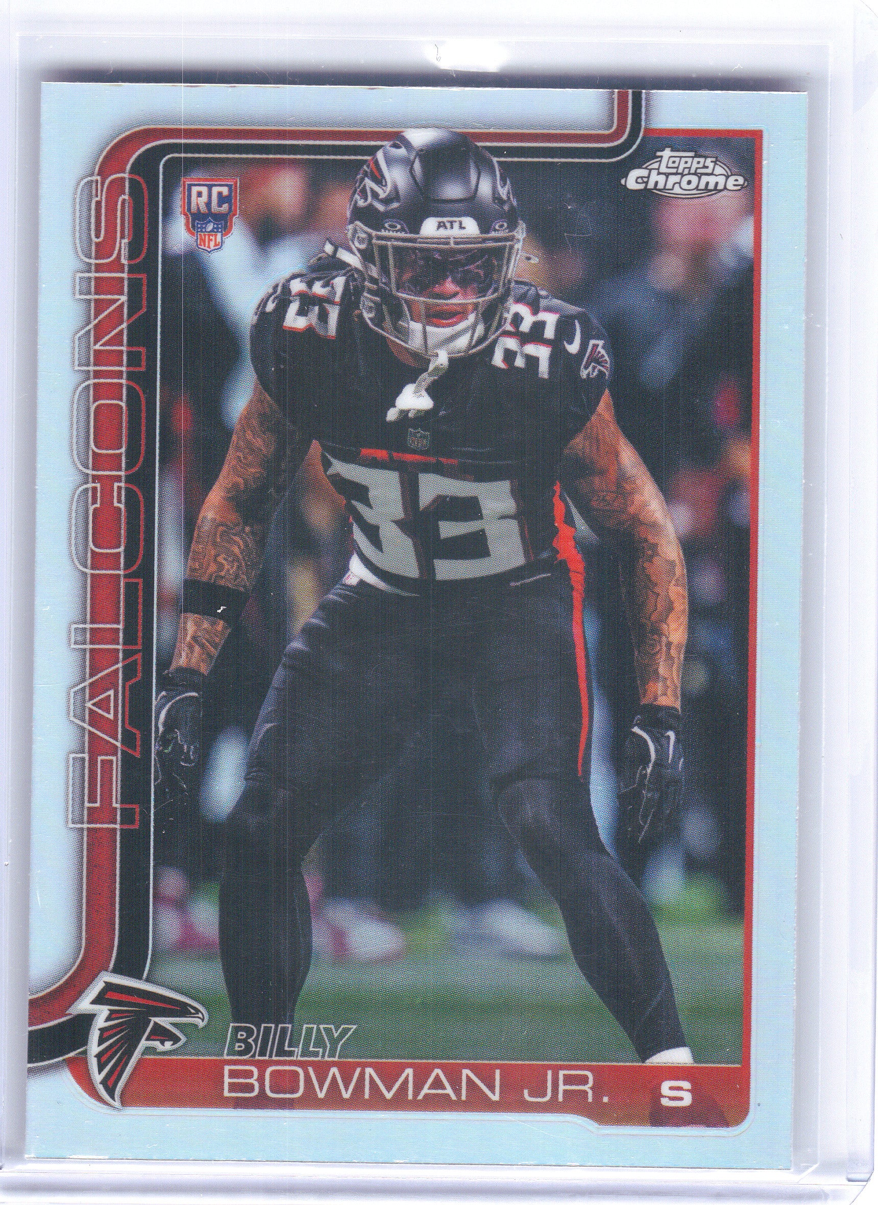 2025 Topps Chrome #344 Billy Bowman Jr. Refractor Atlanta Falcons RC