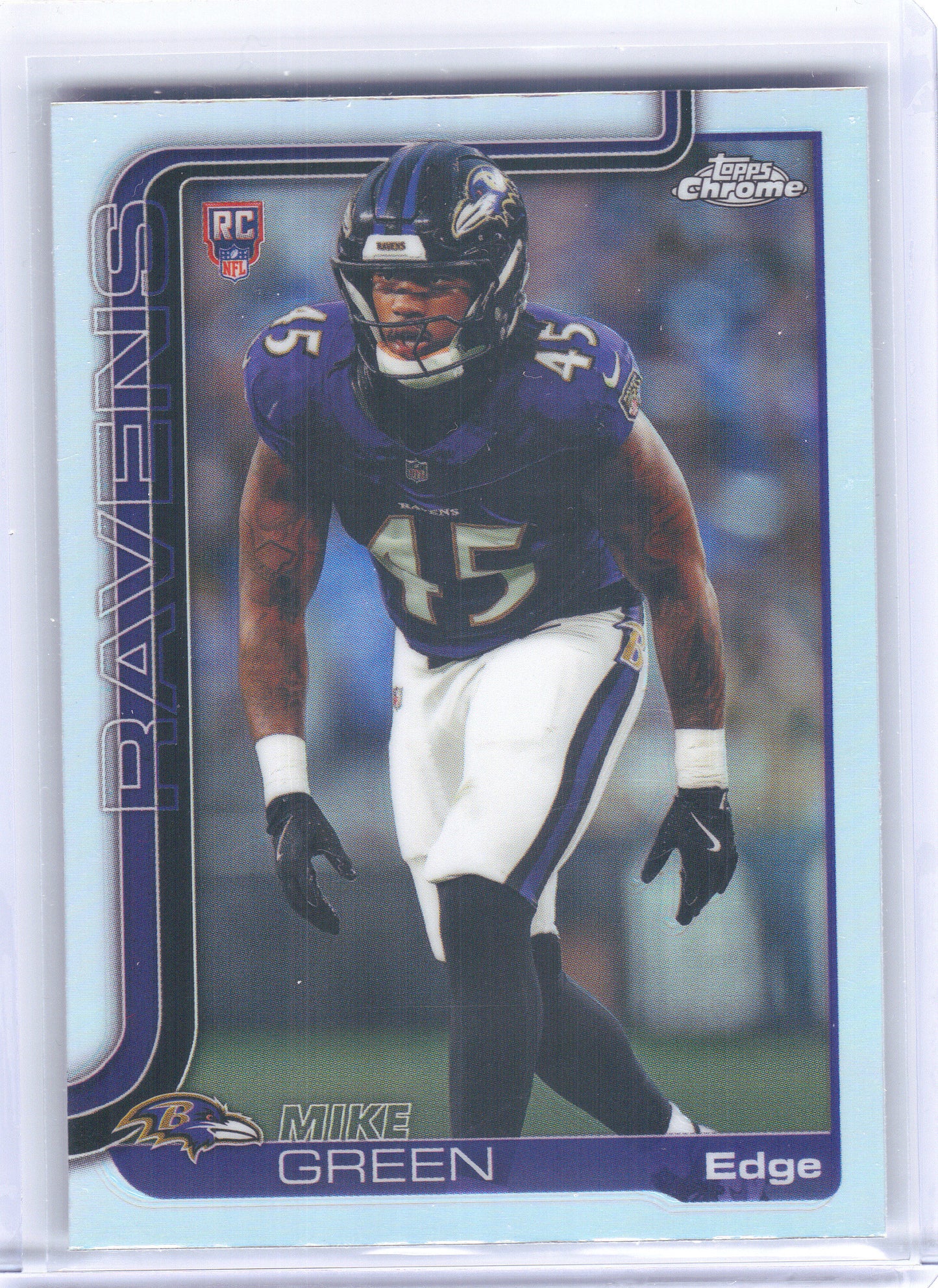 2025 Topps Chrome #376 Mike Green Refractor x Baltimore Ravens RC