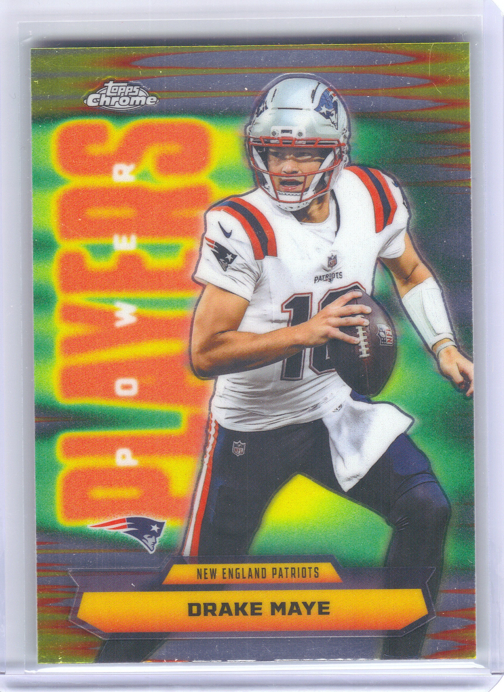 2025 Topps Chrome #PP-10 Drake Maye Power Players New England Patriots