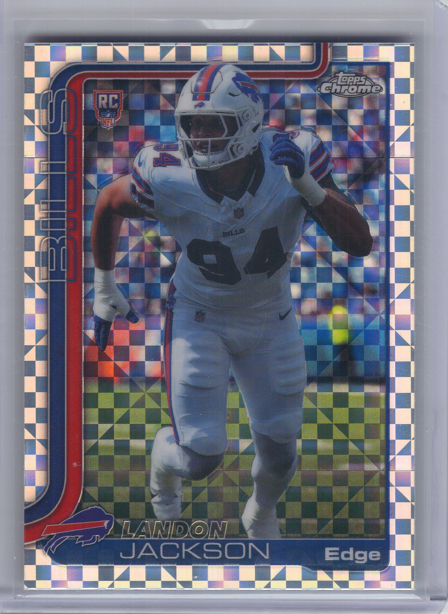 2025 Topps Chrome #358 Landon Jackson X-Fractor Buffalo Bills RC