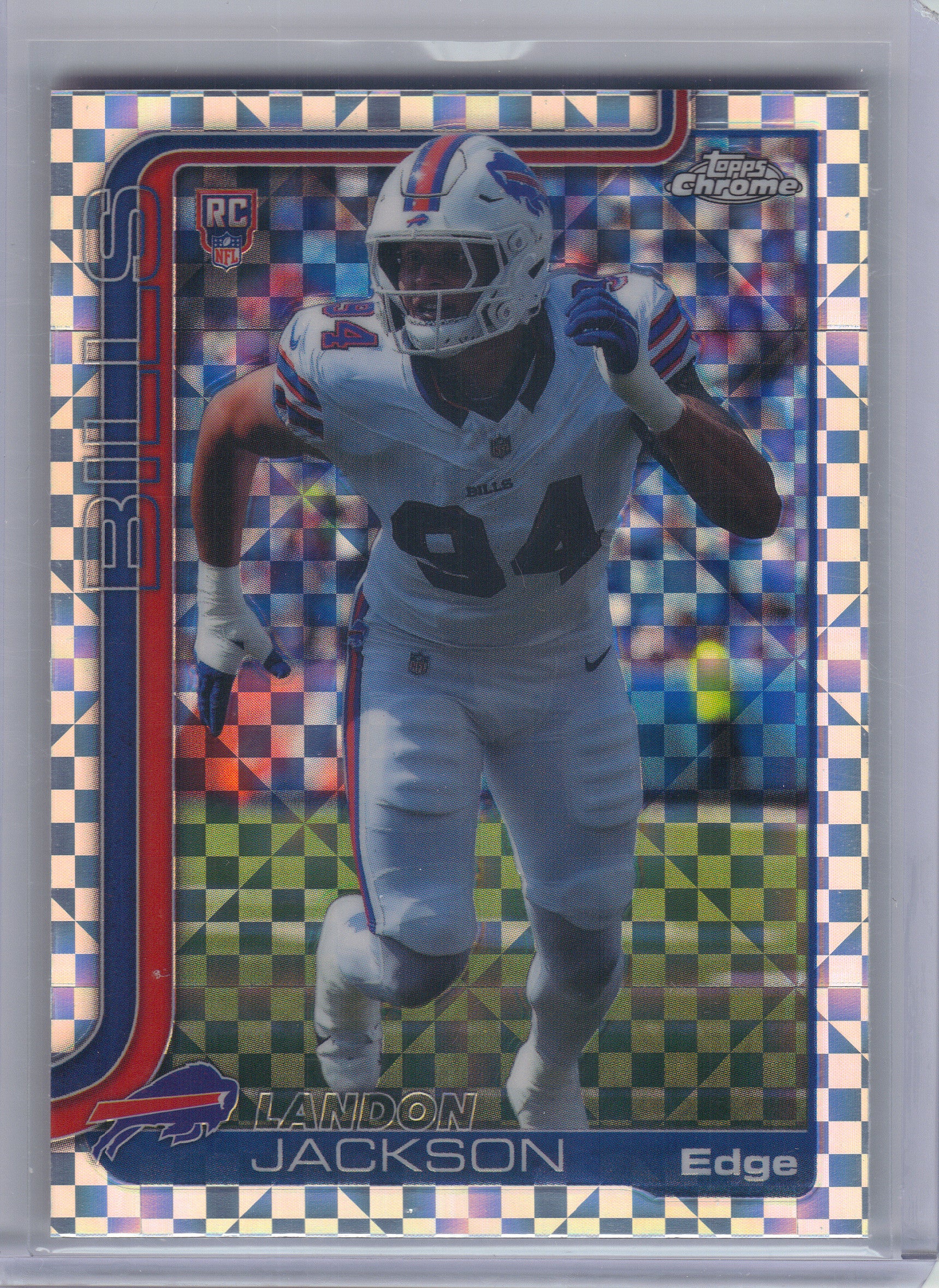 2025 Topps Chrome #358 Landon Jackson X-Fractor Buffalo Bills RC
