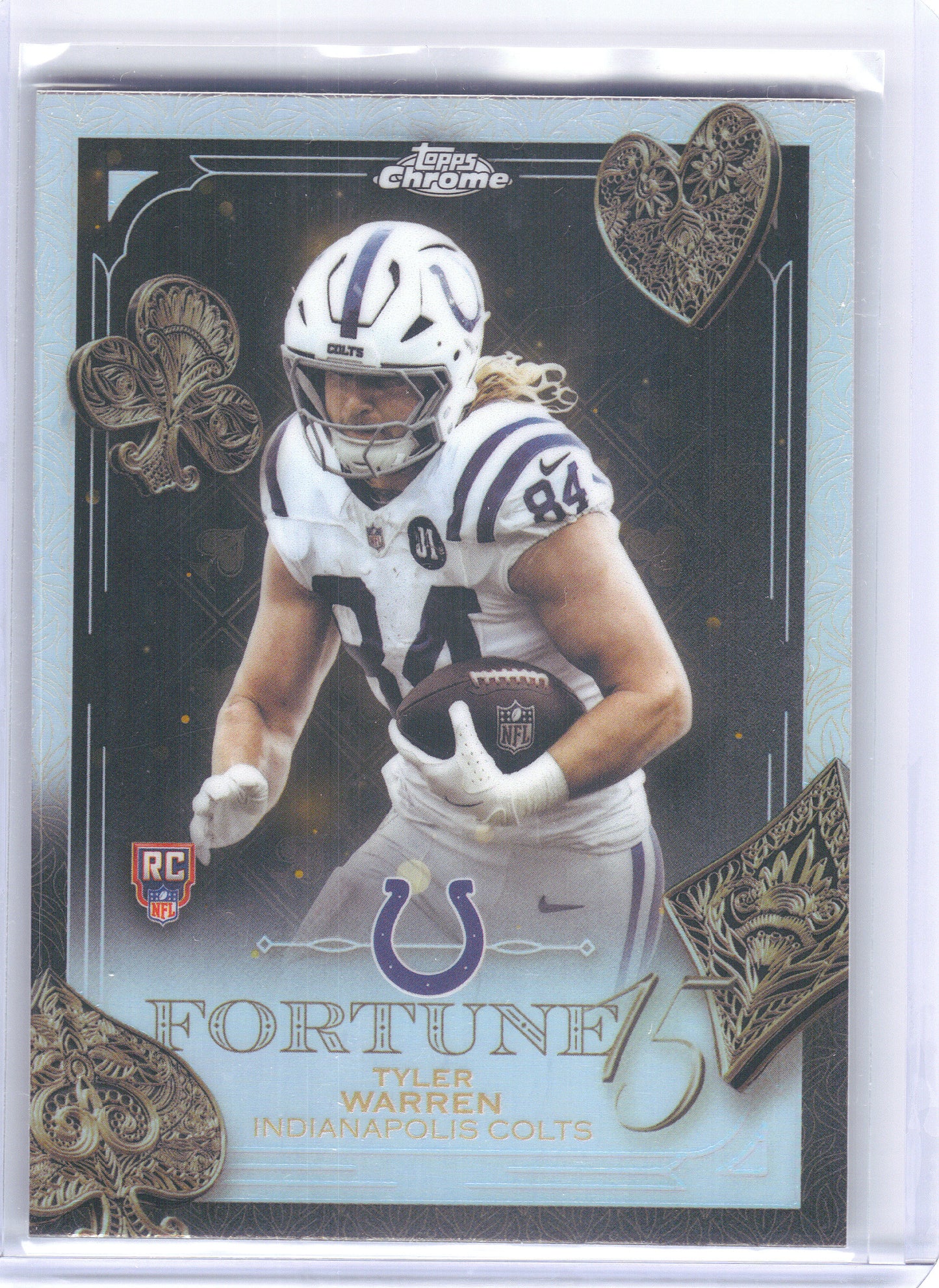 2025 Topps Chrome #F15-30 Tyler Warren Fortune 15 Refractor Indianapolis Colts