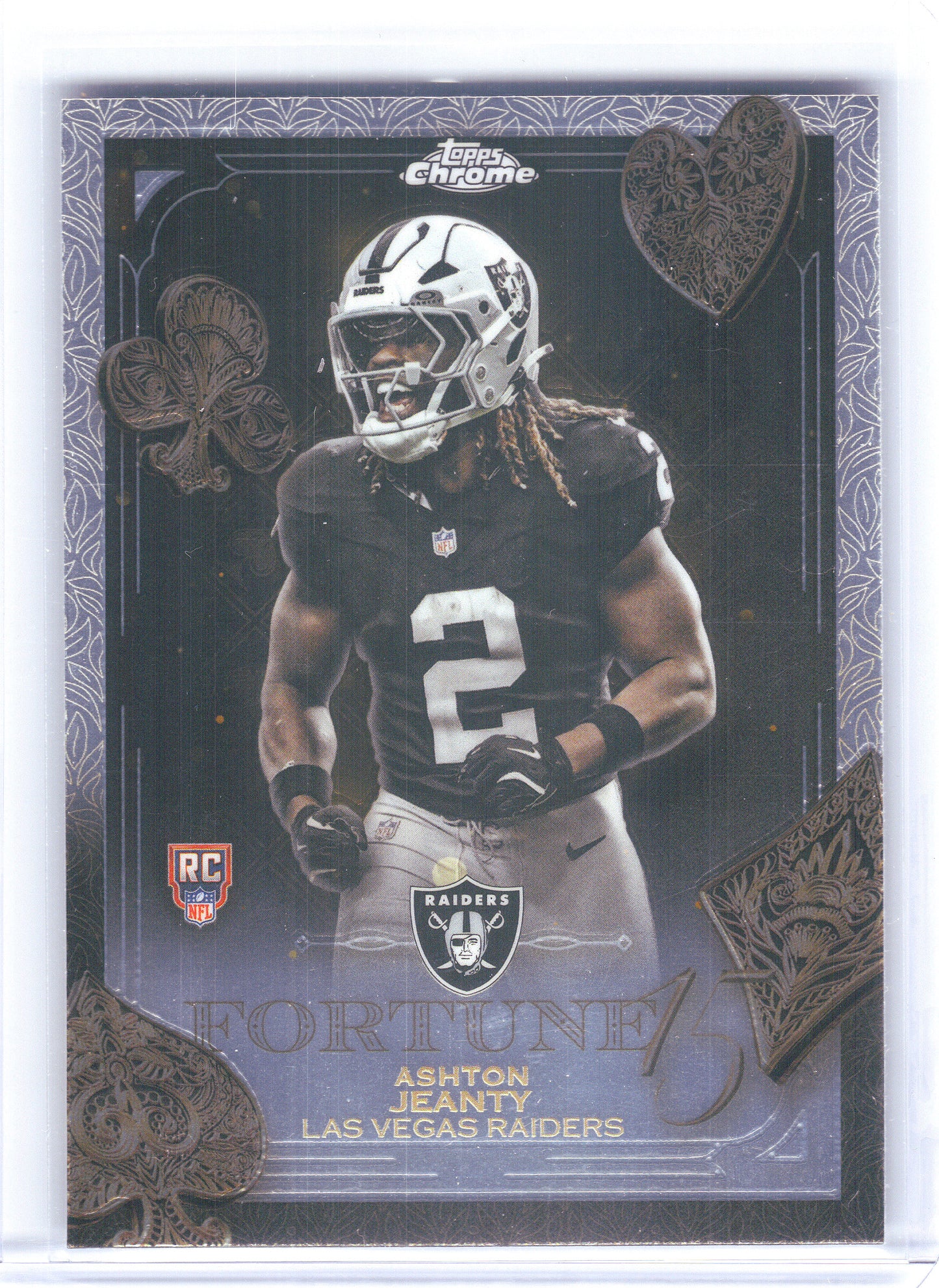 2025 Topps Chrome #F15-24 Ashton Jeanty Fortune 15 Las Vegas Raiders