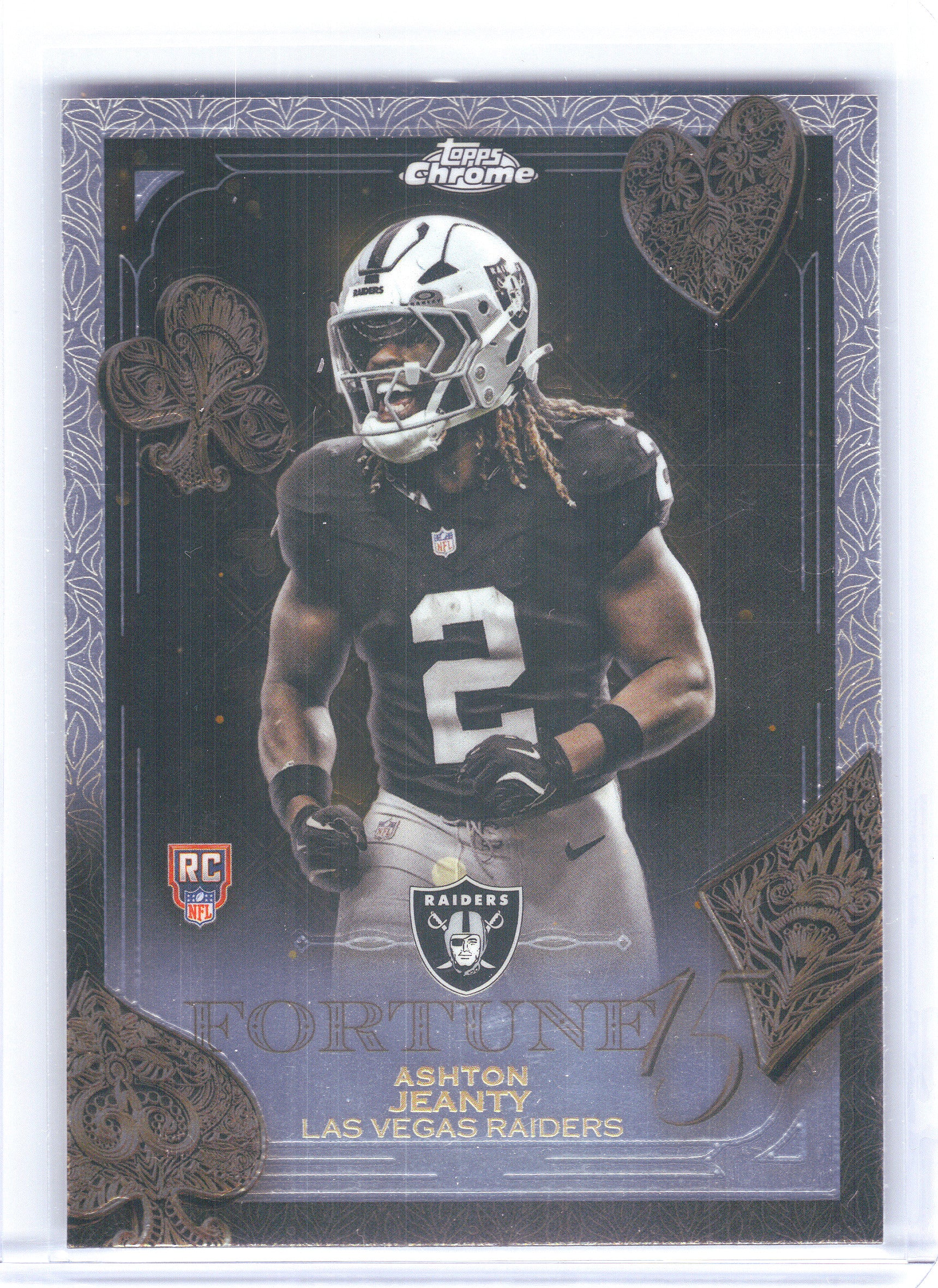 2025 Topps Chrome #F15-24 Ashton Jeanty Fortune 15 Las Vegas Raiders