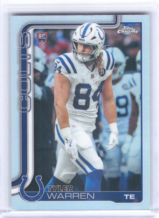 2025 Topps Chrome #346 Tyler Warren Refractor Indianapolis Colts RC
