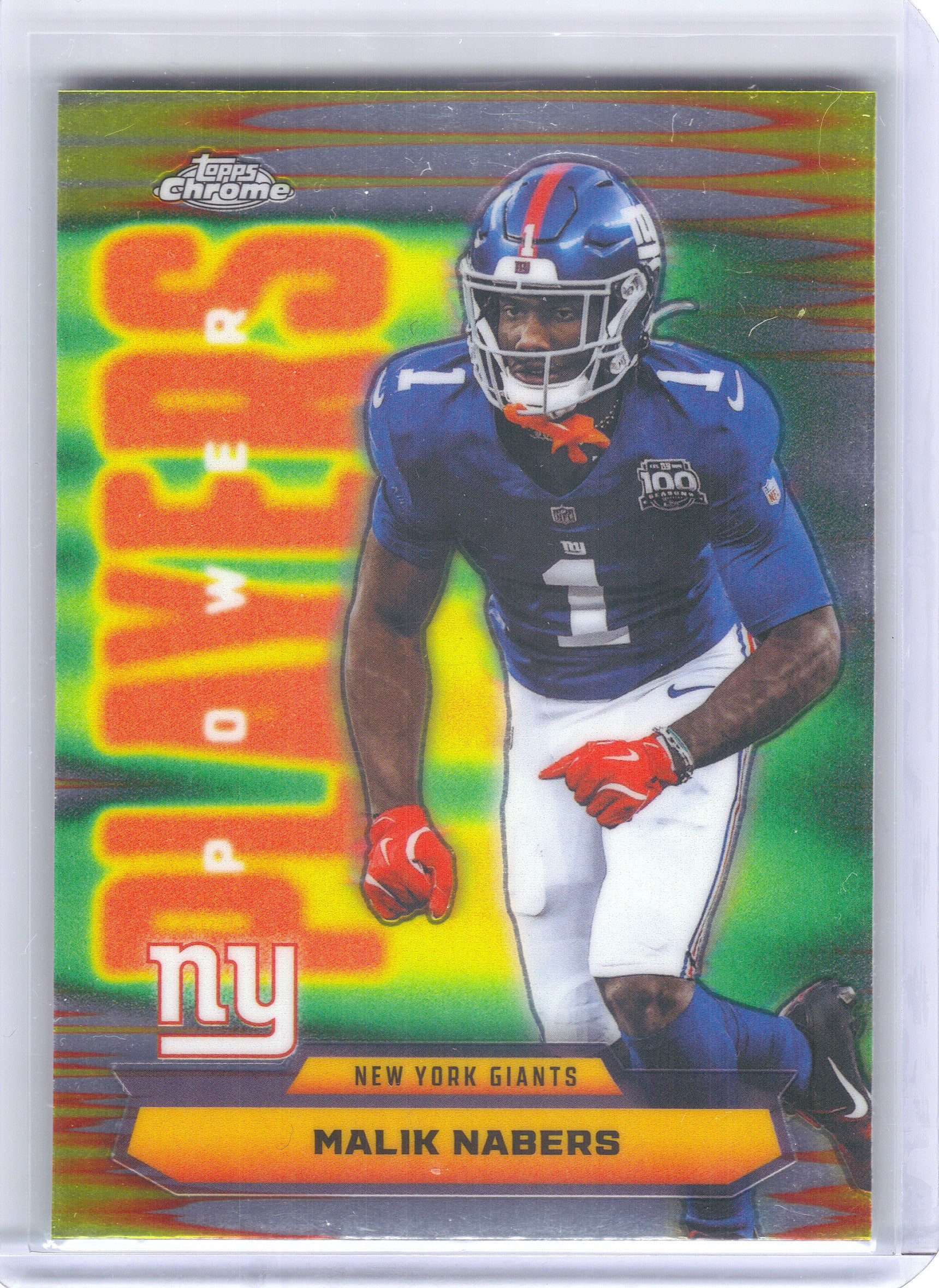 2025 Topps Chrome #PP-25 Malik Nabers Power Players New York Giants