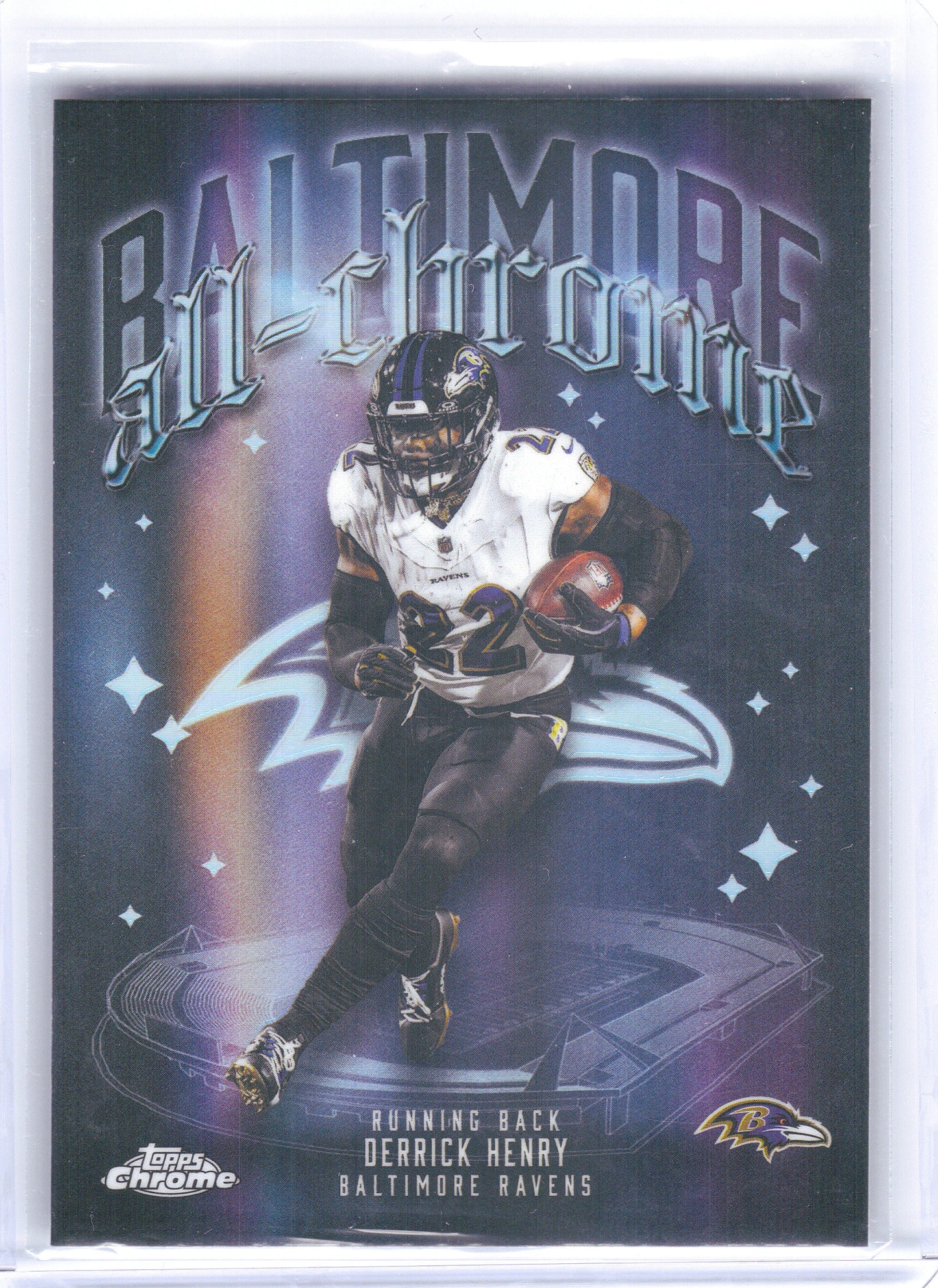 2025 Topps Chrome #ACT-1 Lamar Jackson All-Chrome Team Refractor Baltimore Ravens