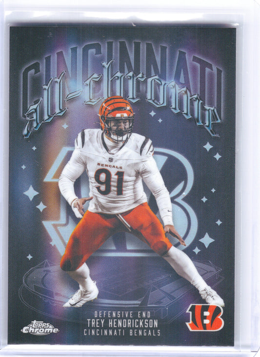 2025 Topps Chrome #ACT-16 Trey Hendrickson All-Chrome Team Refractor Cincinnati Bengals