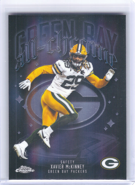 2025 Topps Chrome #ACT-24 Xavier McKinney All Chrome Team Green Bay Packers