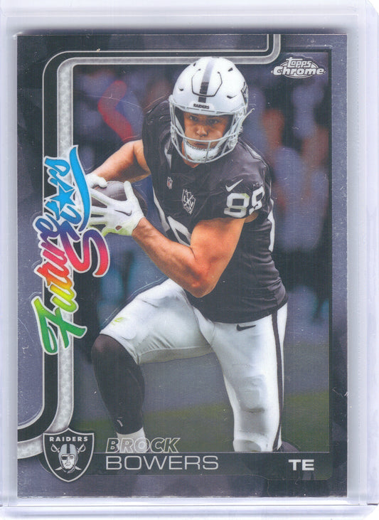 2025 Topps Chrome #FS-21 Brock Bowers Future Stars Las Vegas Raiders