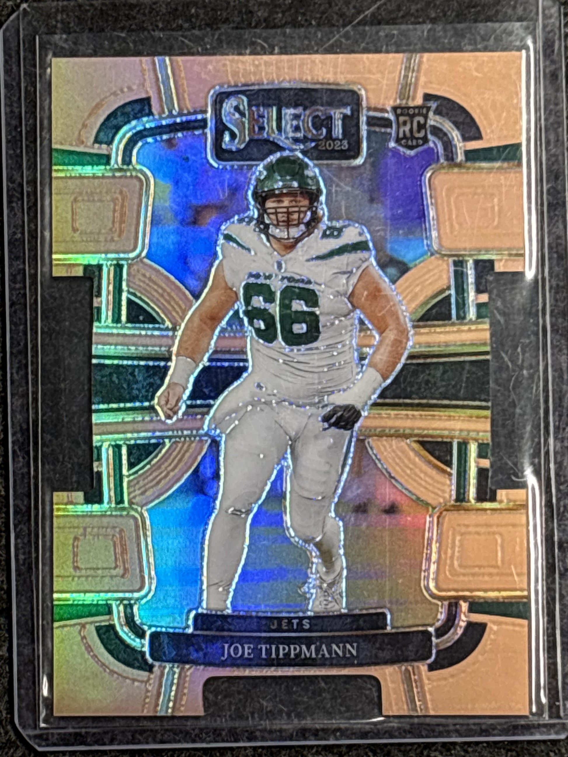 2023 Panini Select #78 Joe Tippmann Copper Prizms Die Cuts #/299 New York Jets SN, RC