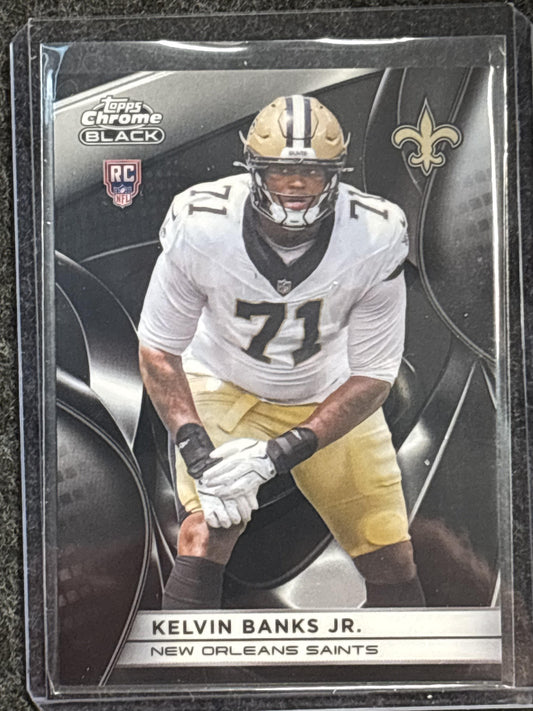 2025 Topps Chrome Black #134 Kelvin Banks Jr. New Orleans Saints