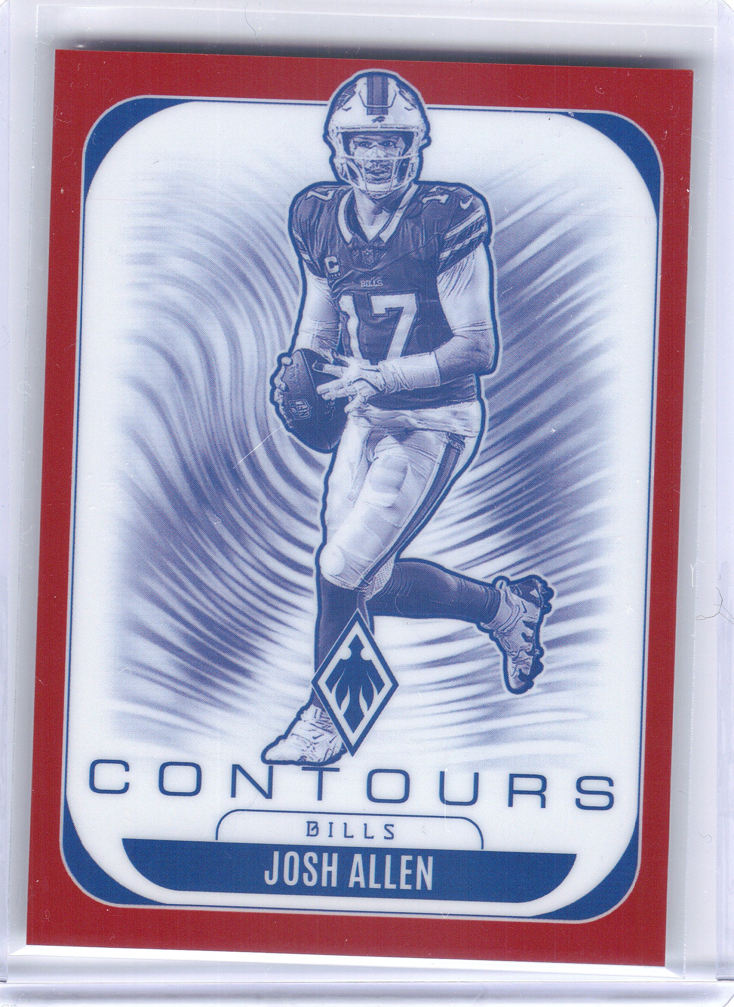 2025 Panini Phoenix #4 Josh Allen Contours Red Prizm #/249 Buffalo Bills SN