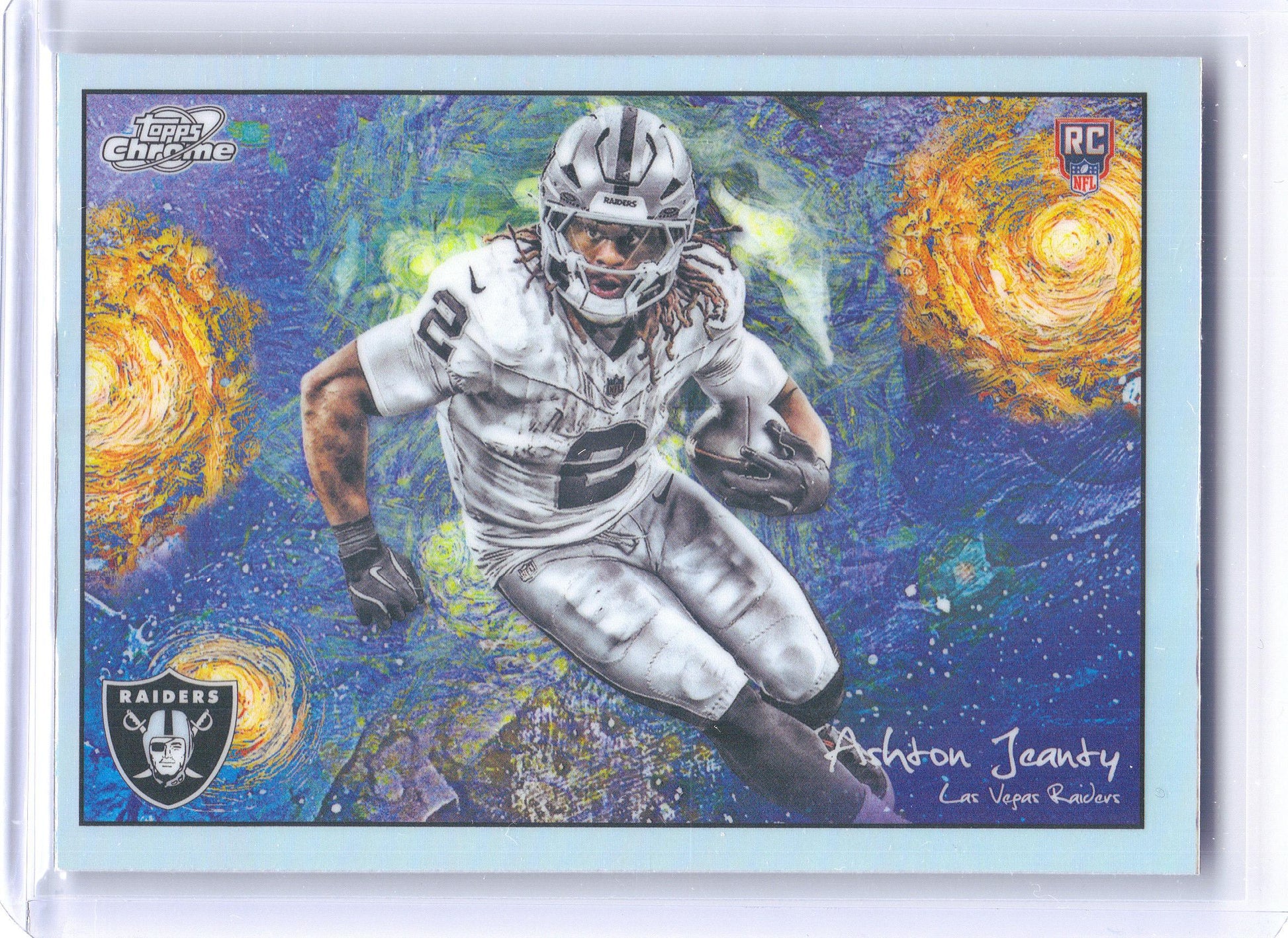 2025 Topps Chrome Cosmic #STN-4 Ashton Jeanty Stars in the Night Las Vegas Raiders